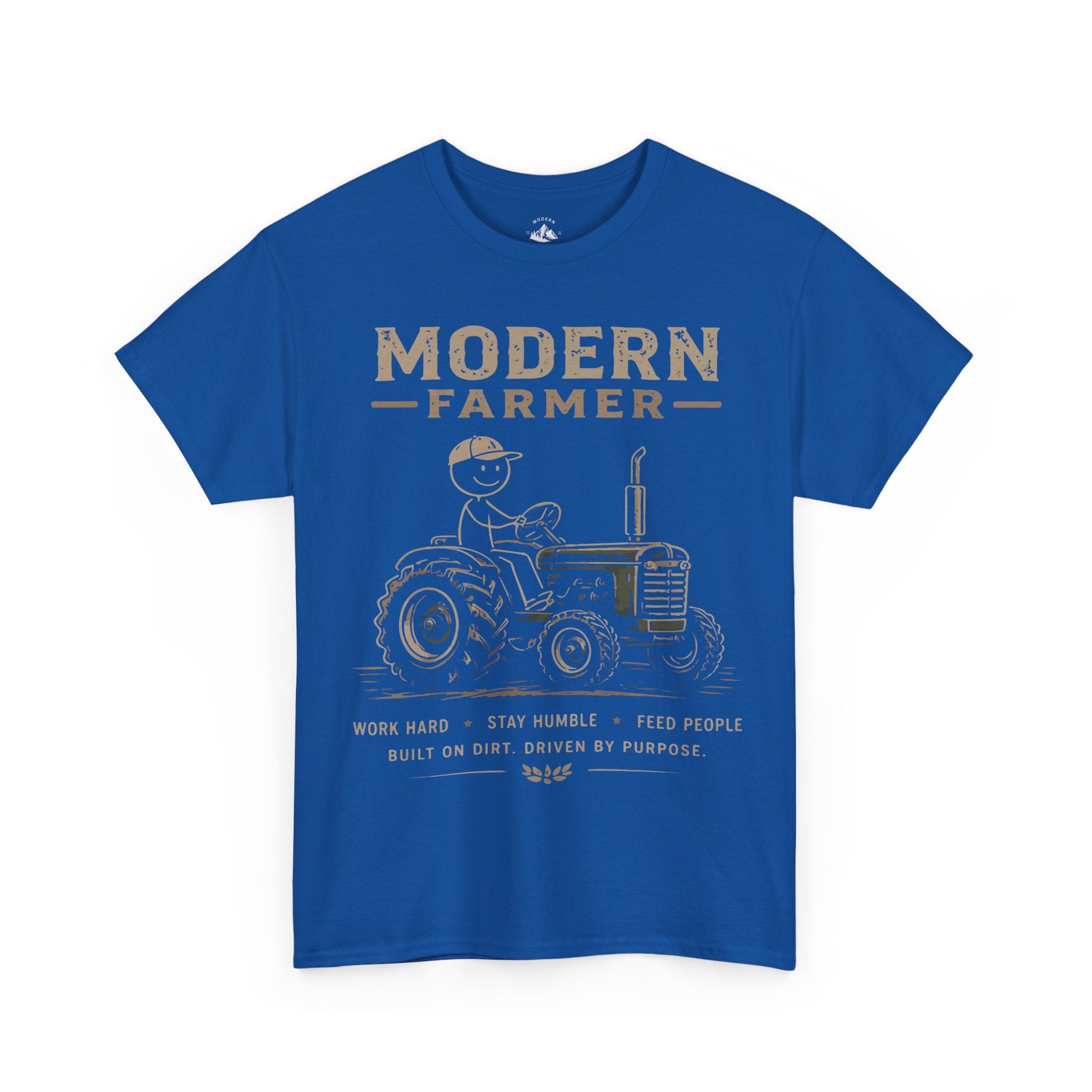 Modern Farmer Tractor v2 T‑Shirt – Vintage Farm Life Tee