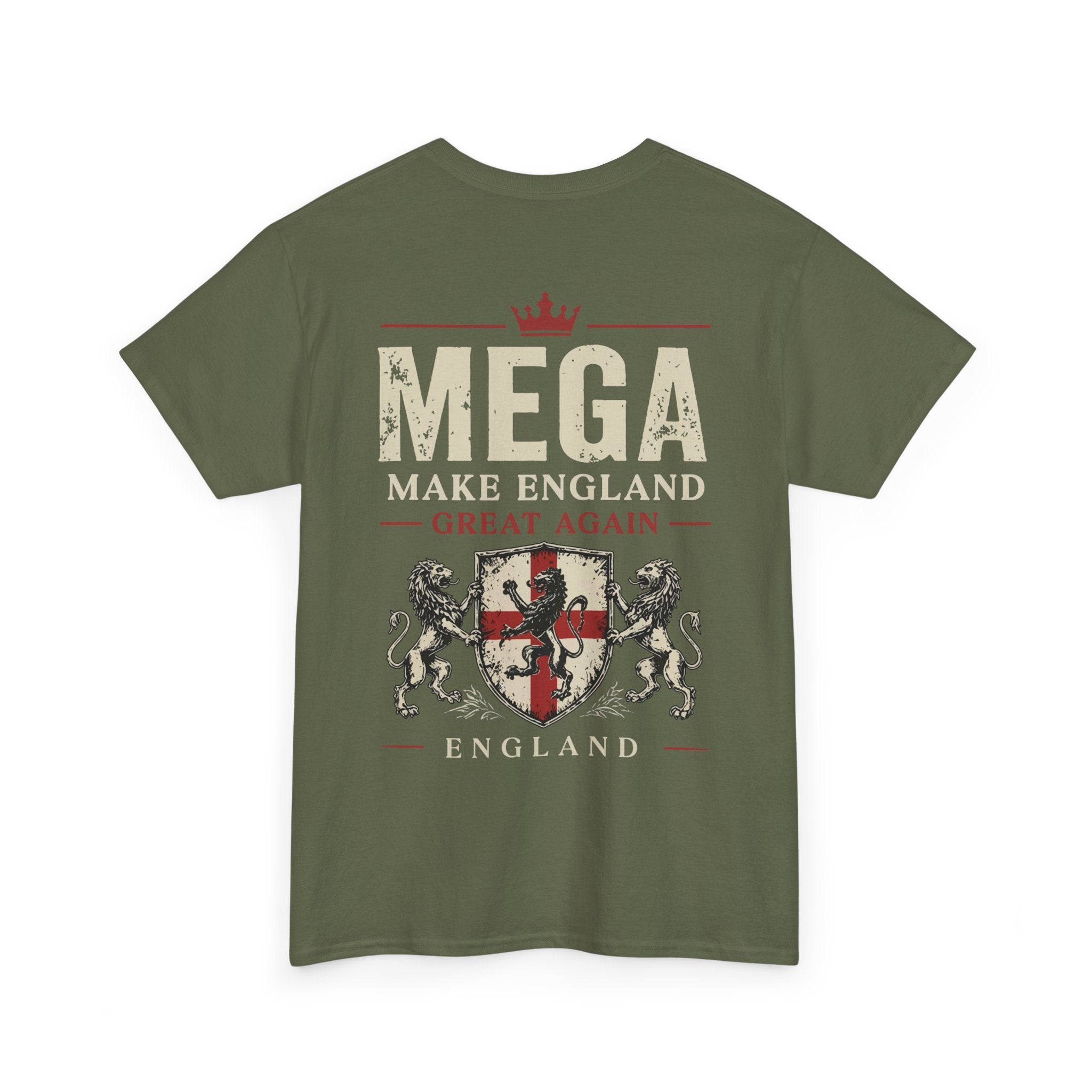Mens MEGA Make England Great Again T‑Shirt — Union Jack Vintage Patriotic Tee