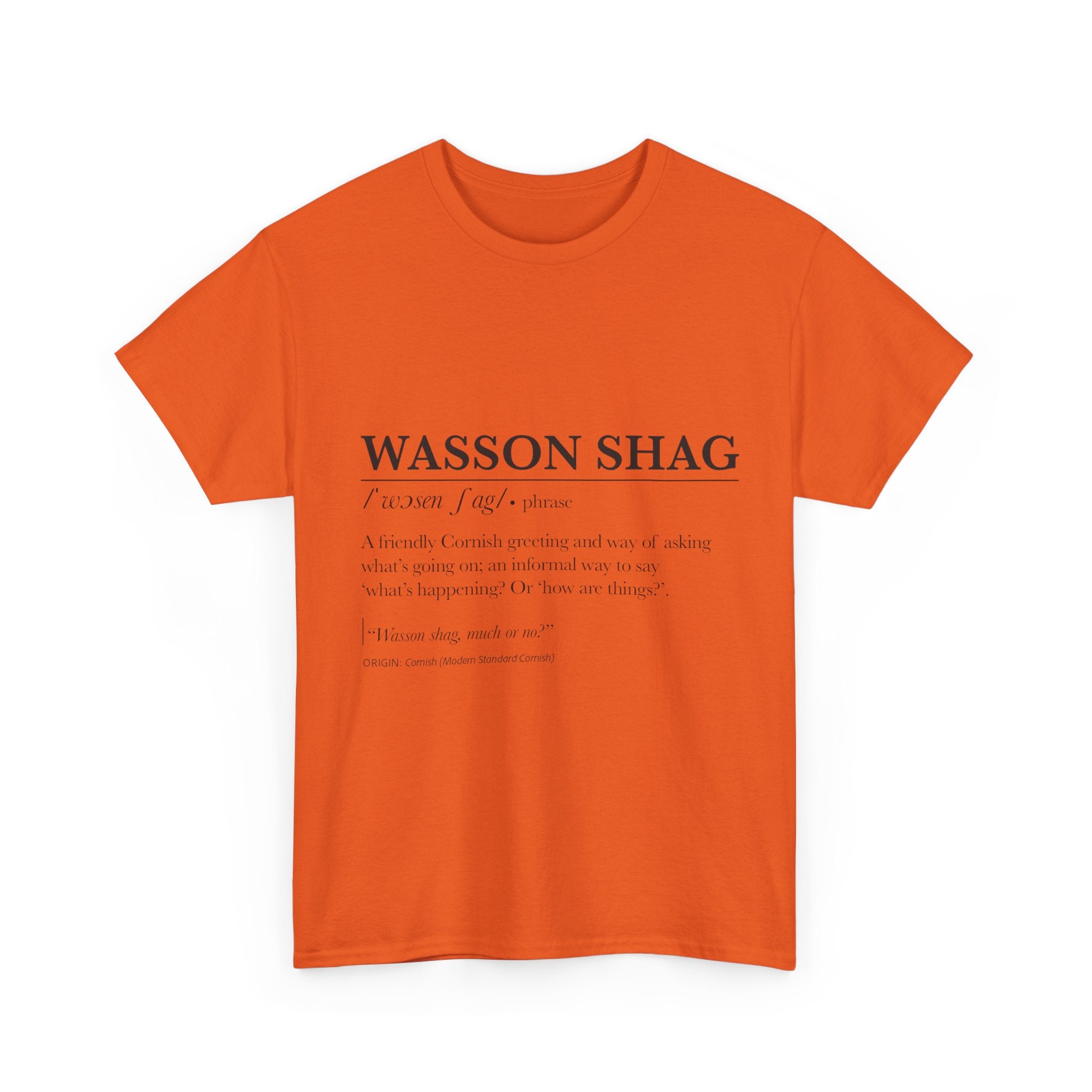T-Shirt — 'Wasson Shag' Cornish Dictionary Unisex Tee