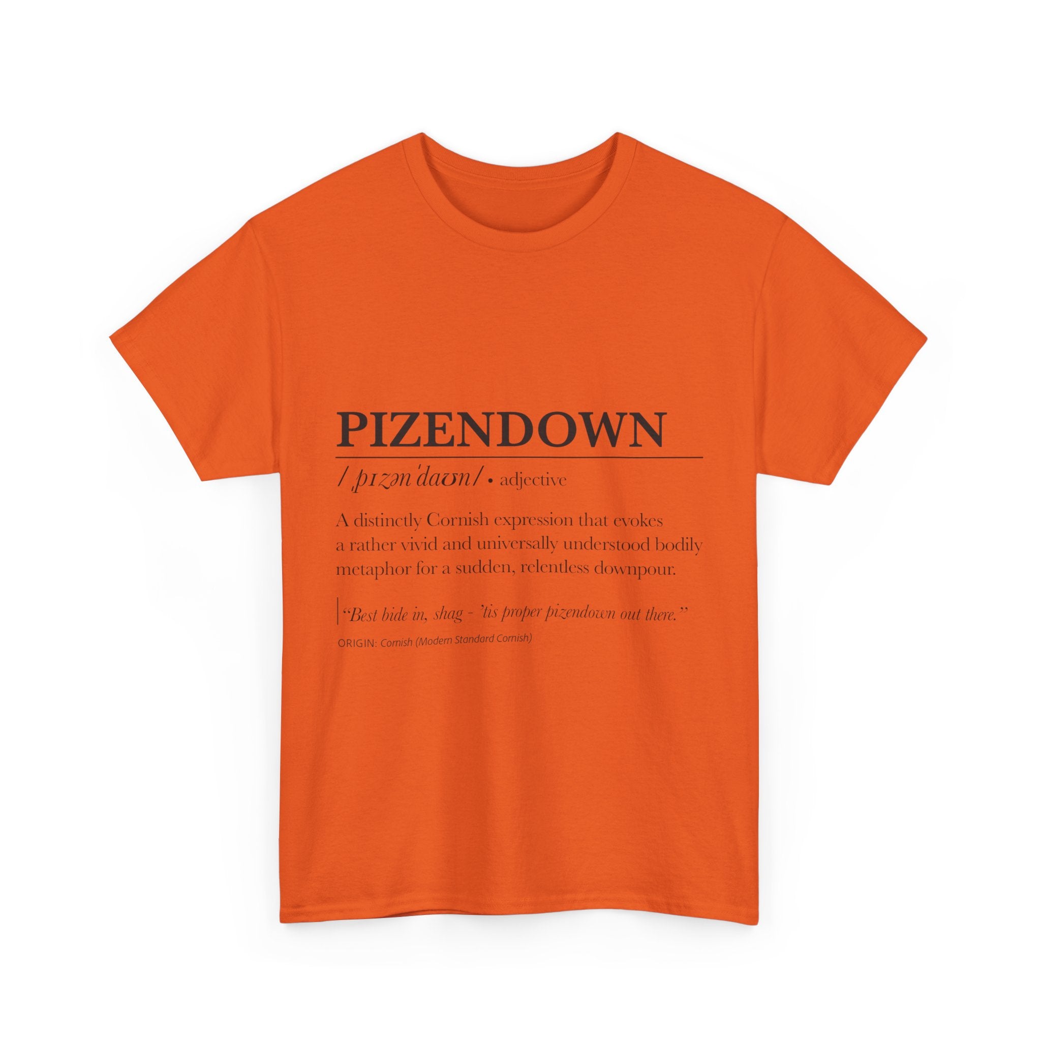 'Pizendown' & 'Dearovim' Unisex Cornish Dictionary Tee