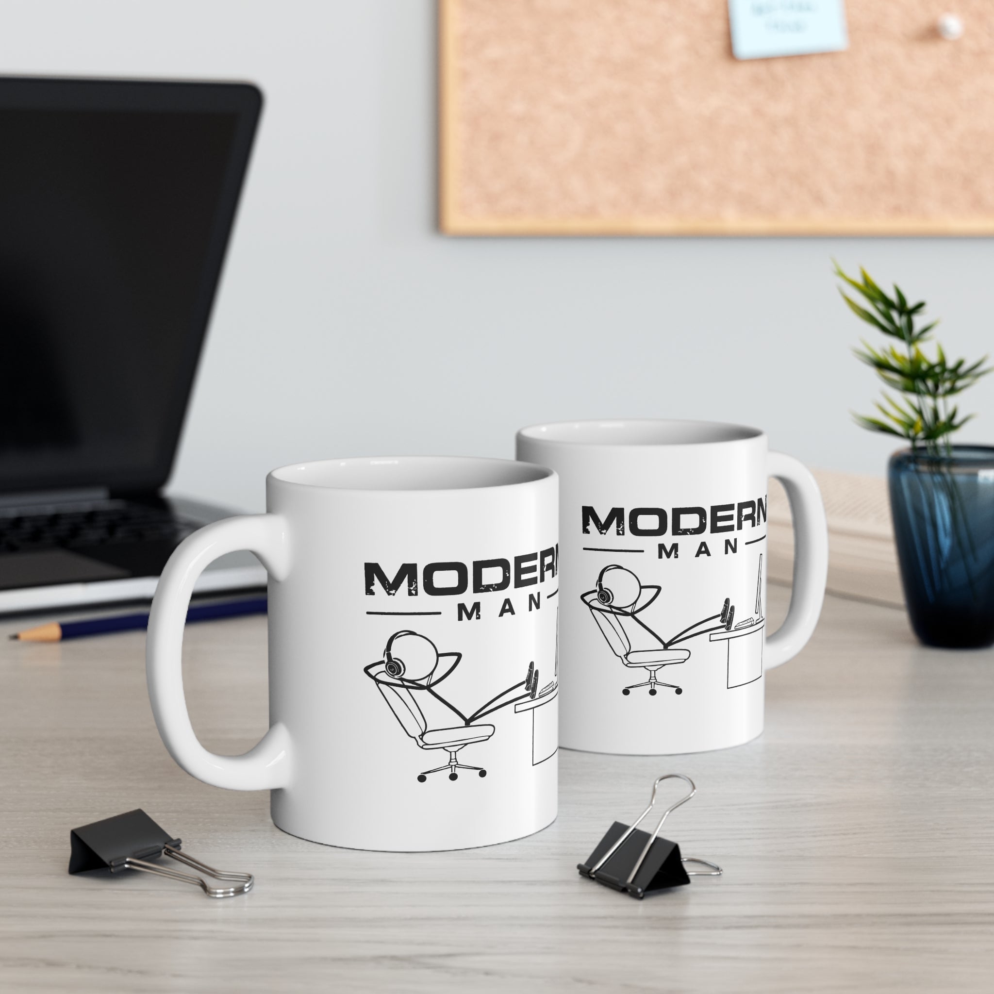 Modern Man Mug — Funny Office Desk Coffee Cup for Men