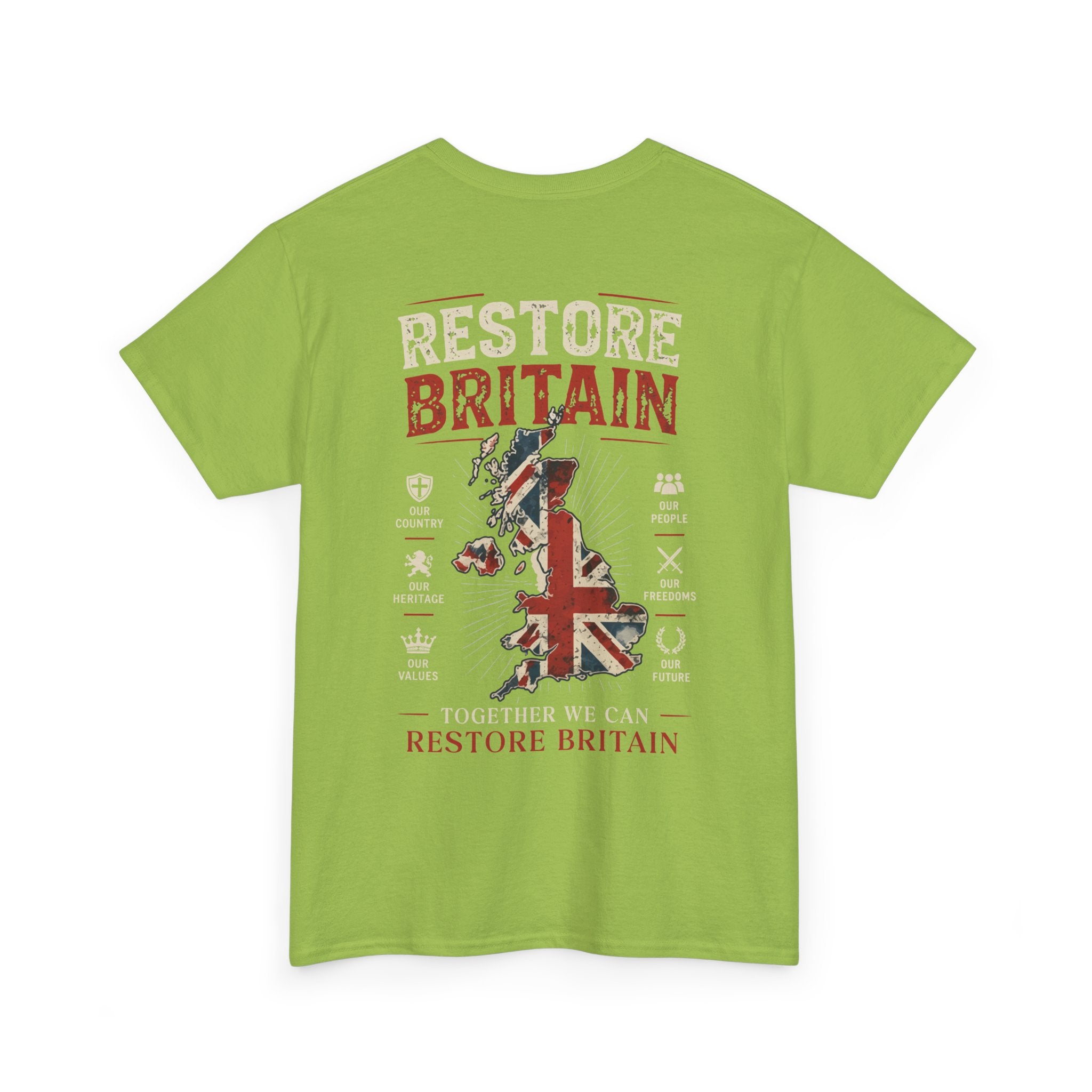 Womans Restore Britain T-Shirt – Patriotic Union Jack Graphic Tee