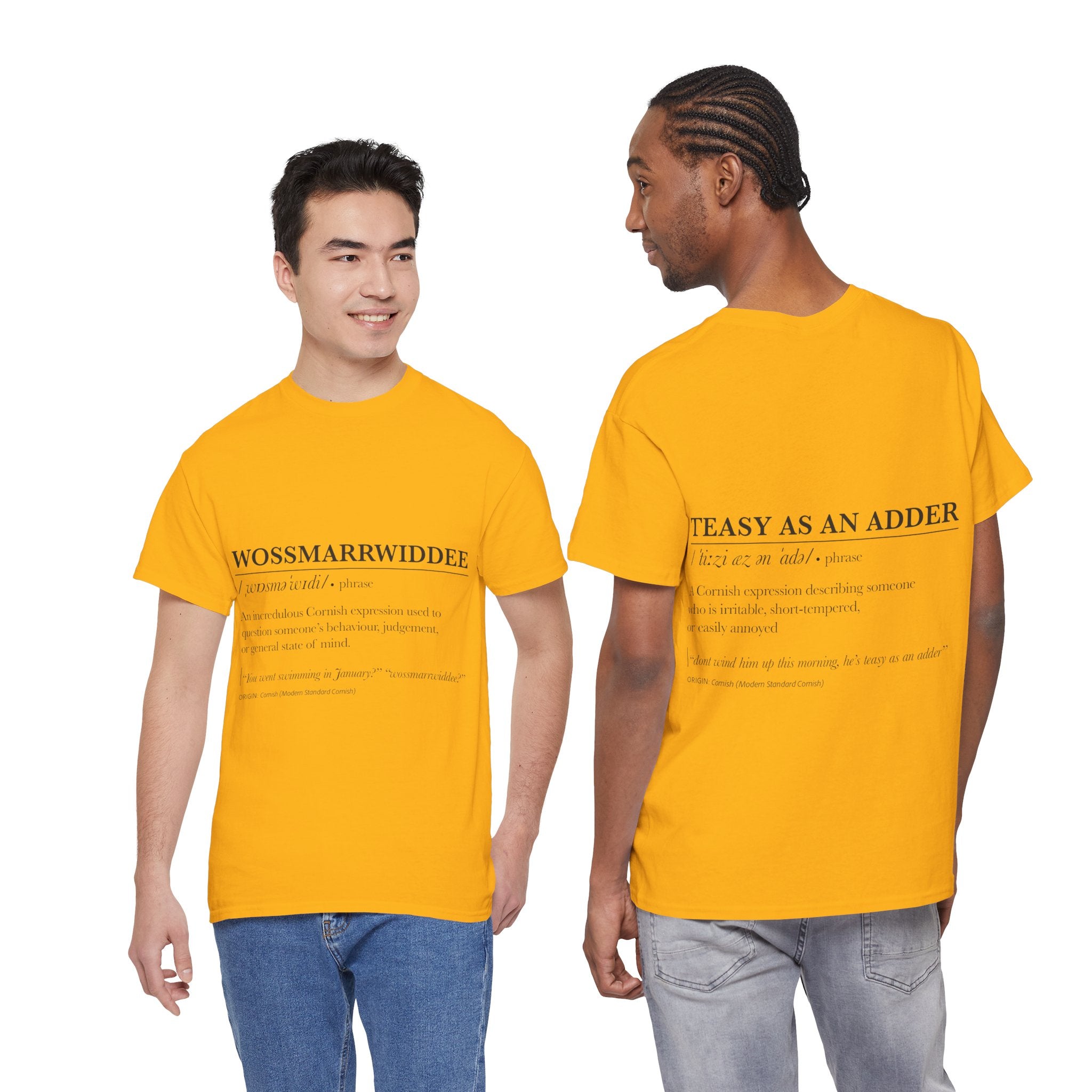 'Wossmarrwiddee / Teasy As An Adder' Cornish Dictionary Unisex Tee