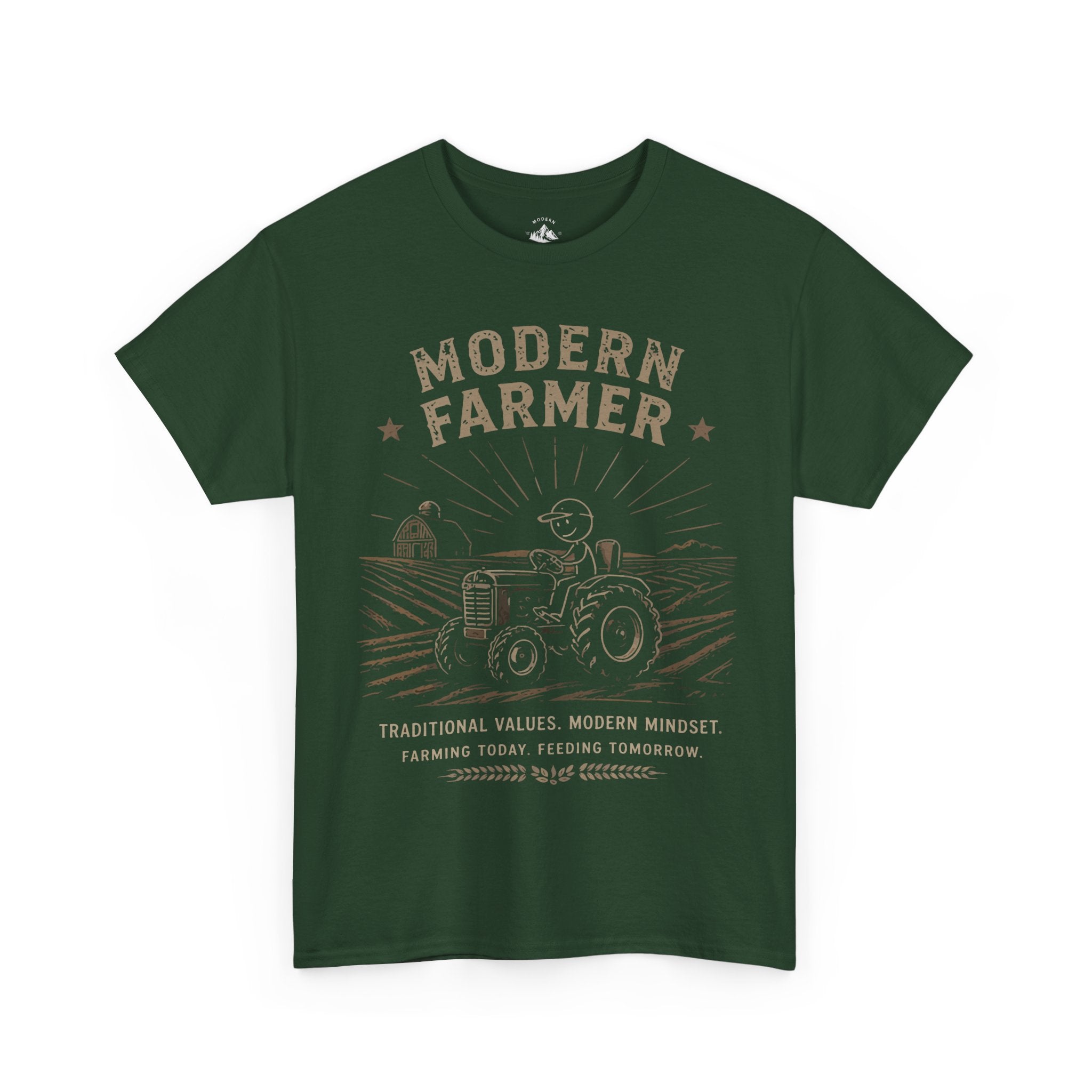 Modern Farmer v1 T-Shirt — Vintage Tractor Farming Tee