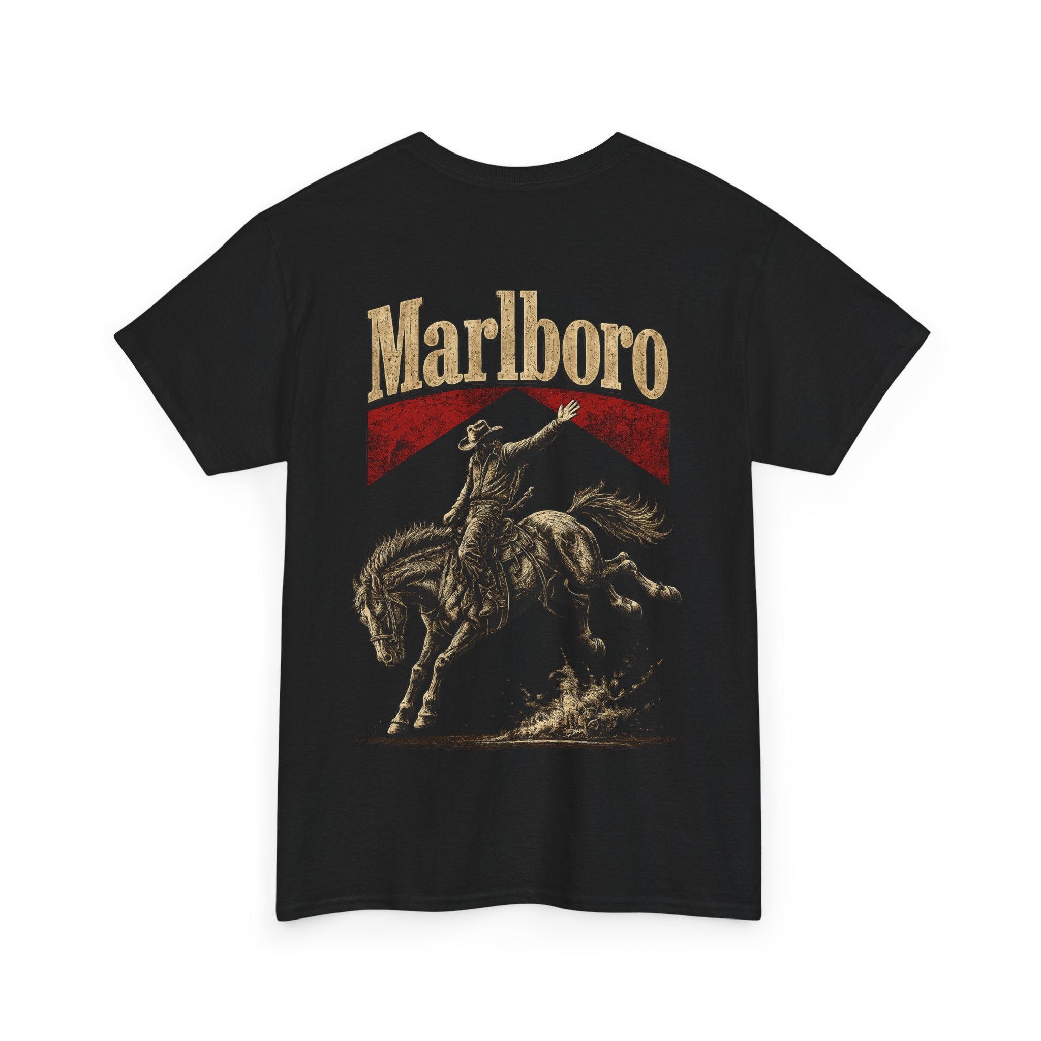 Vintage Marlboro Cowboy Rodeo T-Shirt —  Bucking Bronco Graphic Tee