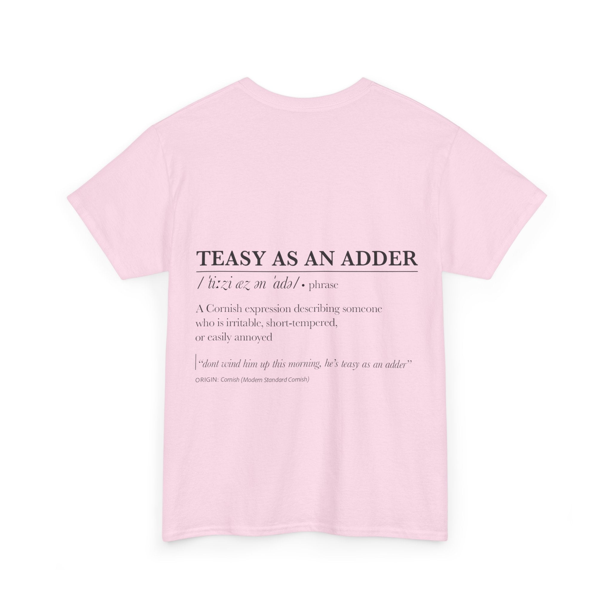 'Wossmarrwiddee / Teasy As An Adder' Cornish Dictionary Unisex Tee