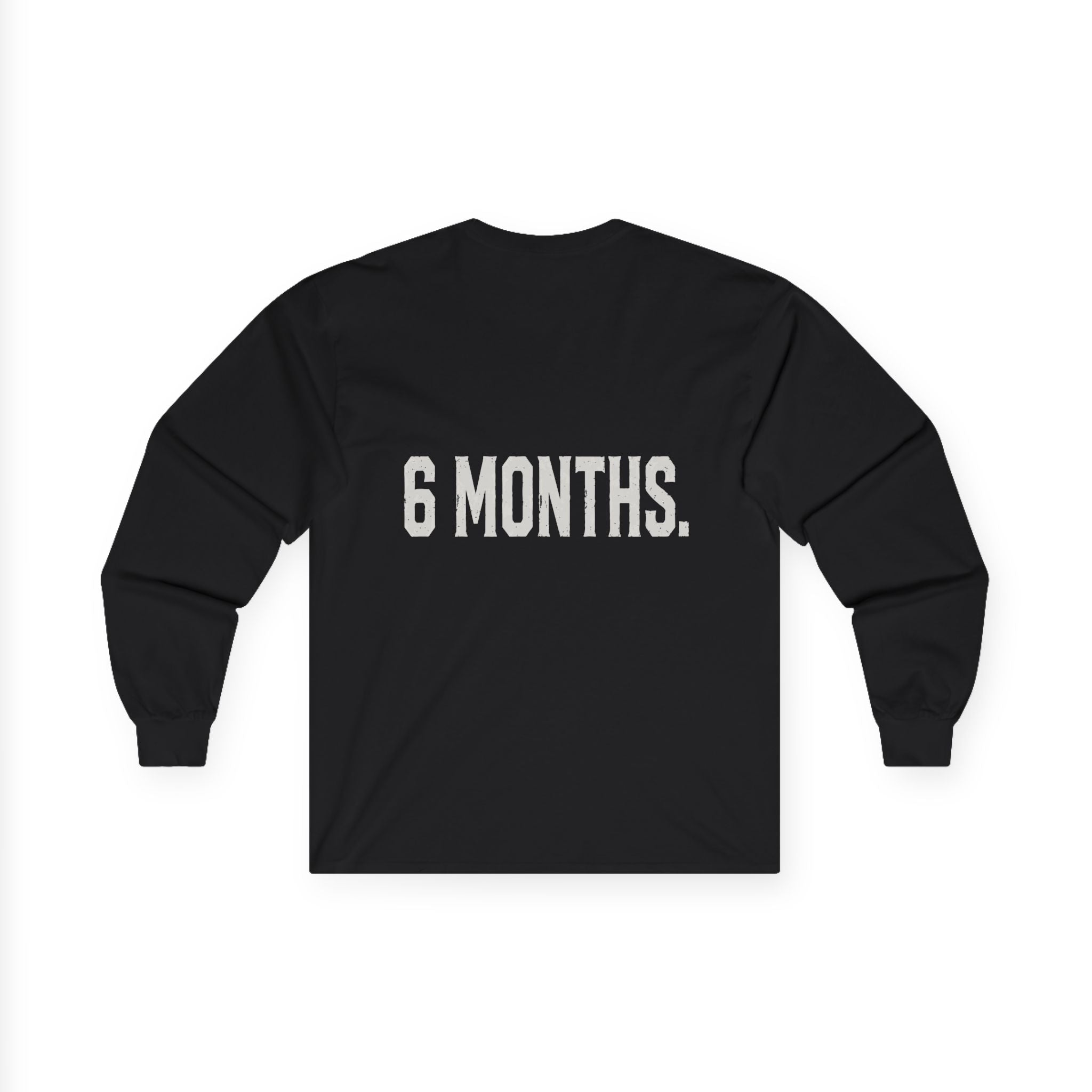 Long Sleeve Tee — "What's the Difference Between a Conspiracy Theory and the Truth?" (6 Months)