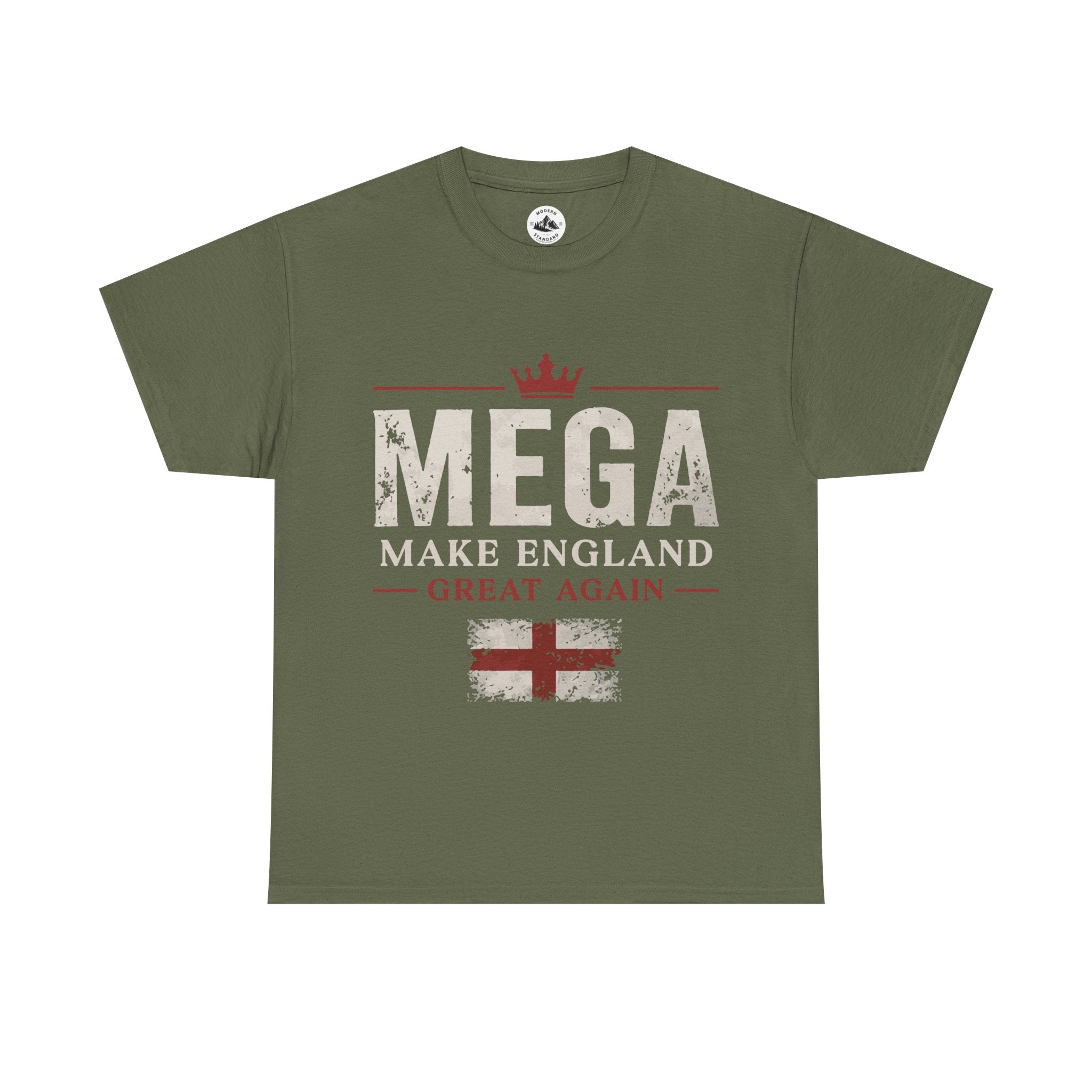 Mens MEGA Make England Great Again T‑Shirt — Union Jack Vintage Patriotic Tee