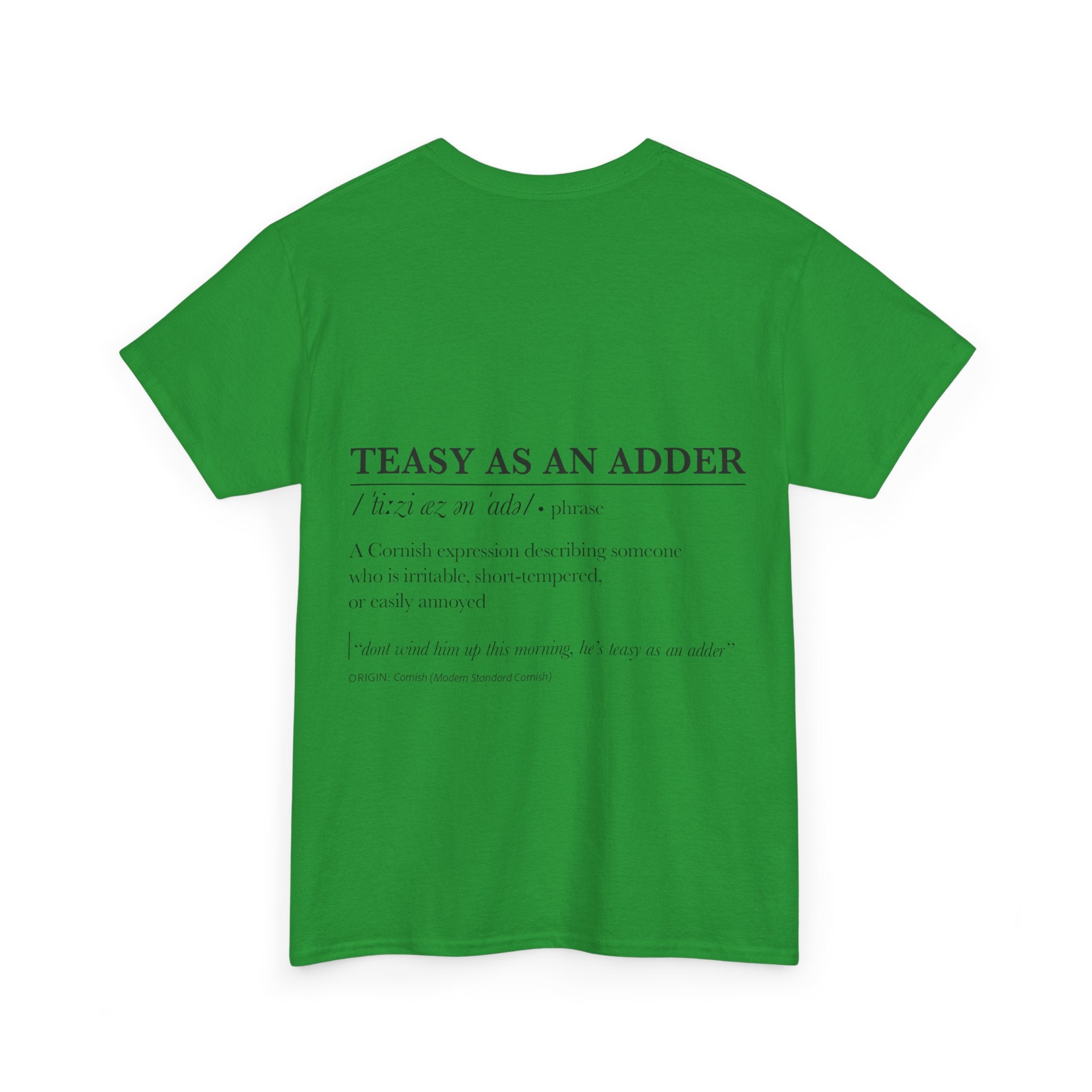 'Wossmarrwiddee / Teasy As An Adder' Cornish Dictionary Unisex Tee