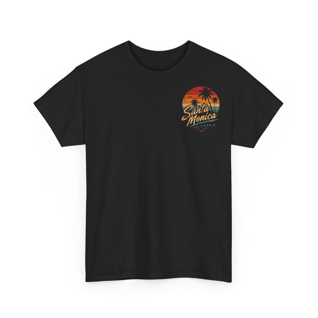 Santa Monica Boulevard Vintage Beach Cruiser Tee — Sunset California Surf Shirt