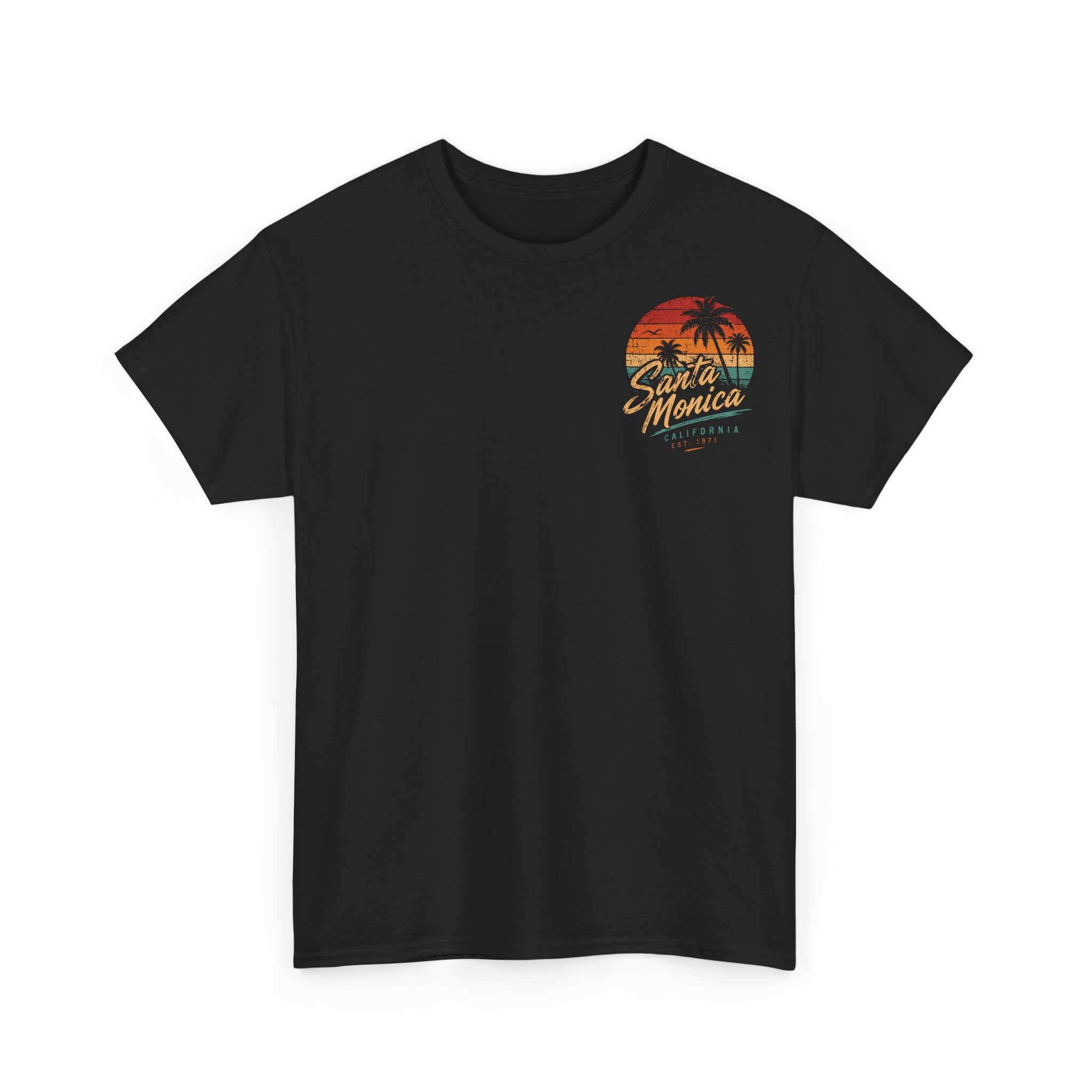 Santa Monica Boulevard Vintage Beach Cruiser Tee — Sunset California Surf Shirt