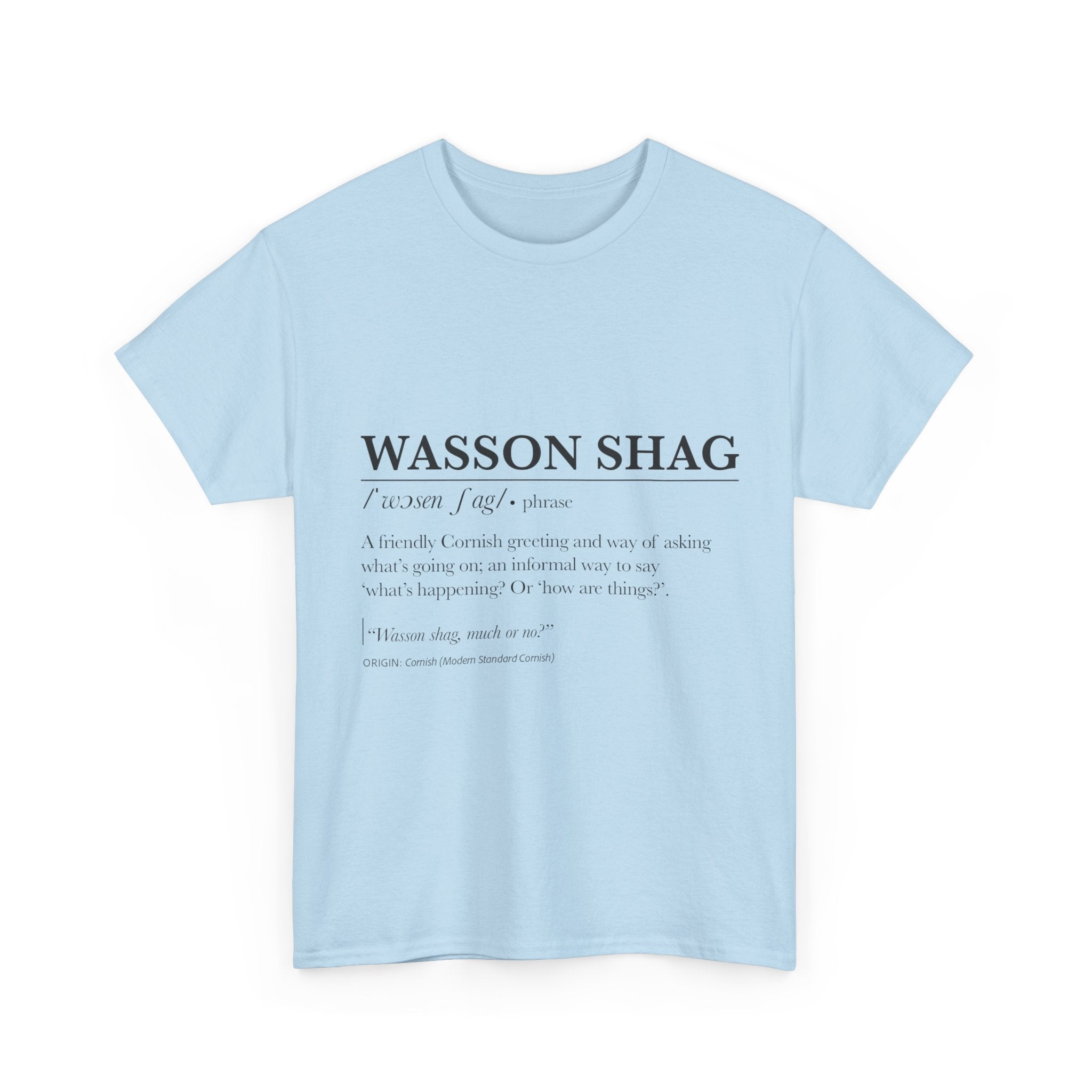 T-Shirt — 'Wasson Shag' Cornish Dictionary Unisex Tee