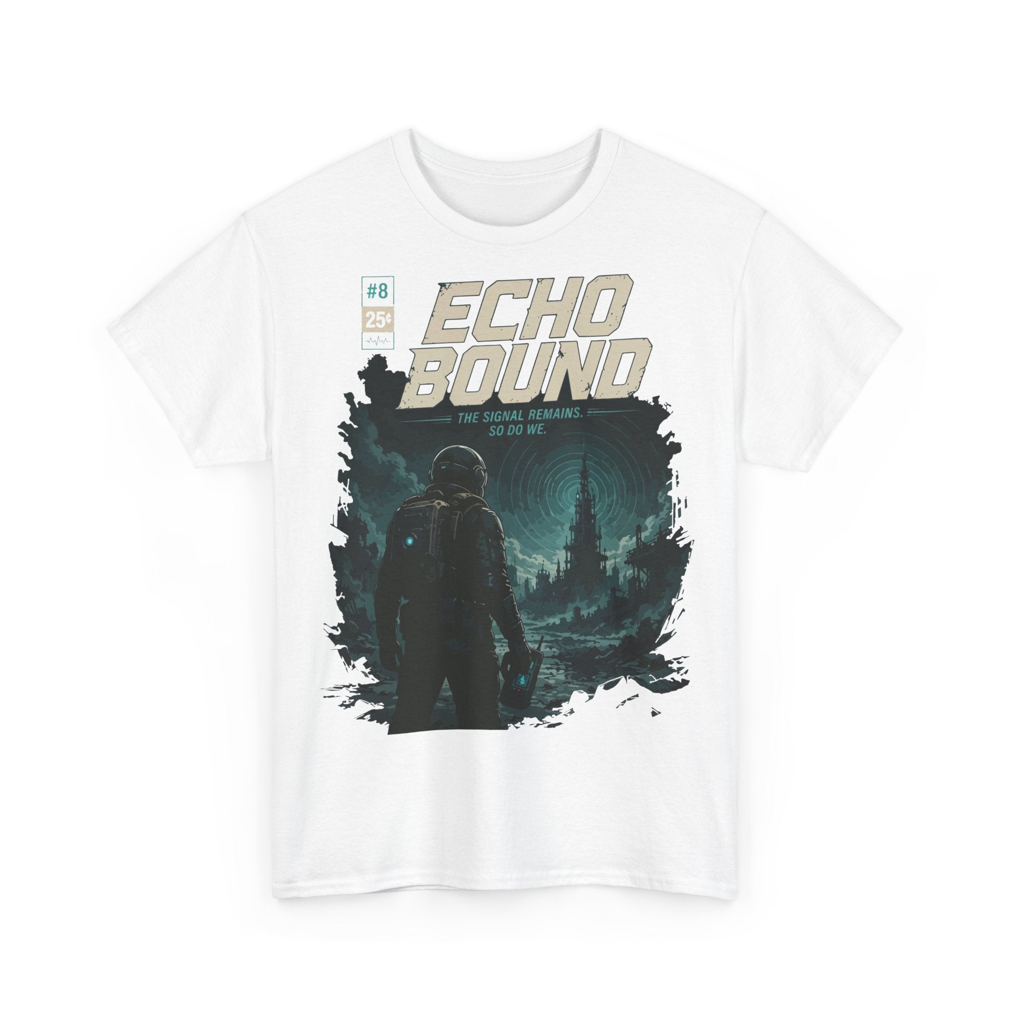Echo Bound Graphic Tee — Retro Sci‑Fi Astronaut Design