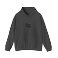 Modern Standard MS Logo Hoodie — Minimal White Pullover with Sleeve Graphic