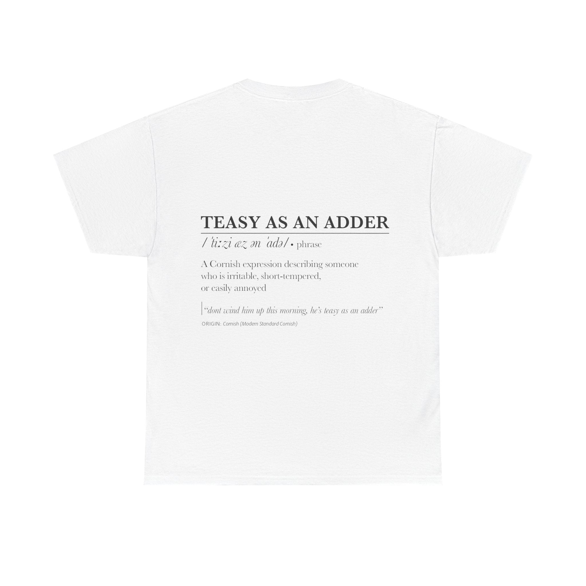 'Wossmarrwiddee / Teasy As An Adder' Cornish Dictionary Unisex Tee