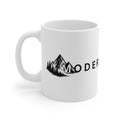 Modern Stamp Mug — Minimal Mountain 11oz White Coffee Cup