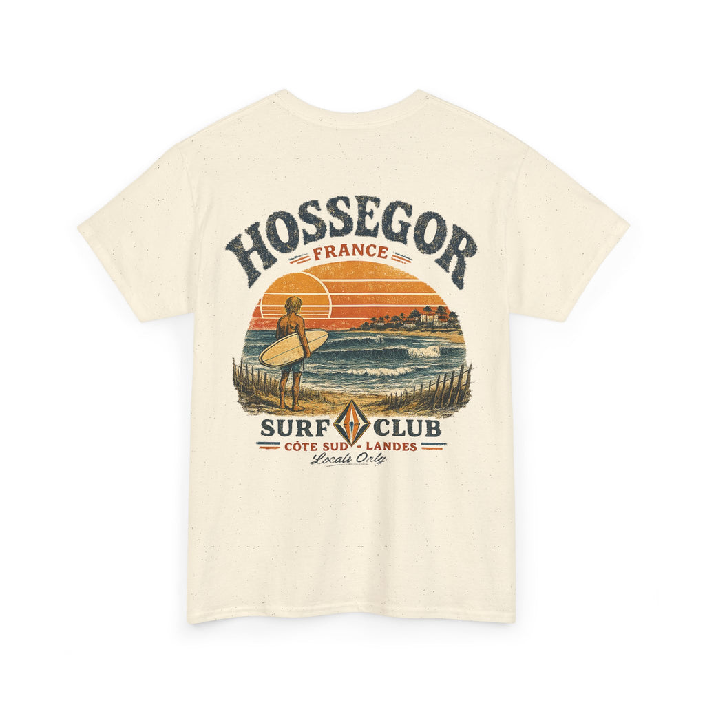 Hossegor Surf Club T‑Shirt – Vintage Sunset Surfing Tee