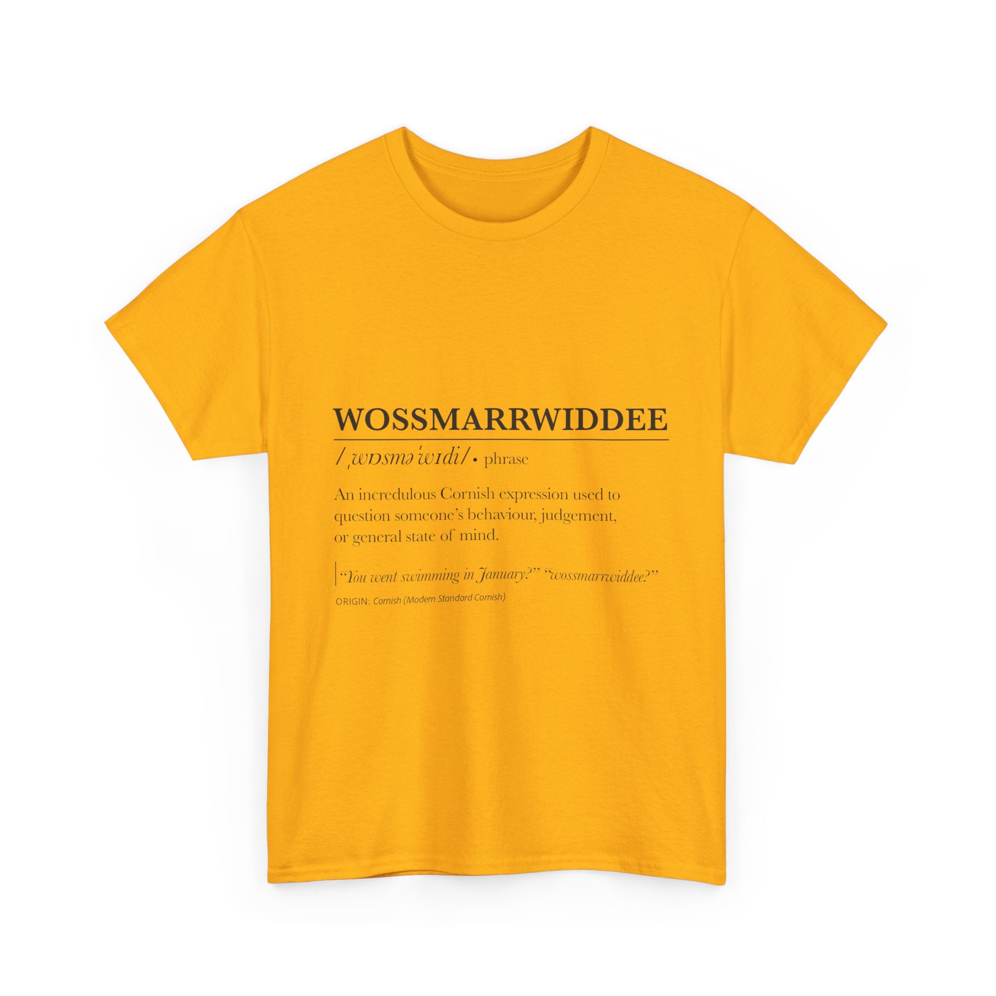 'Wossmarrwiddee / Teasy As An Adder' Cornish Dictionary Unisex Tee