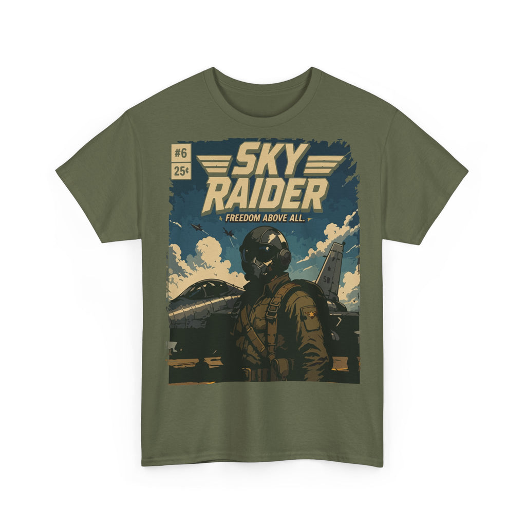 Sky Raider Pilot Graphic Tee — Vintage Aviation T-Shirt