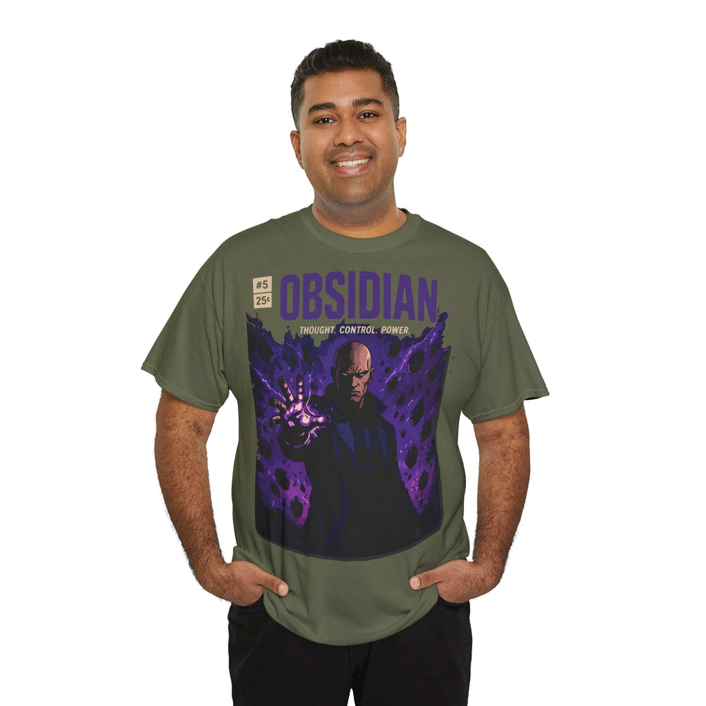 Obsidian Graphic Tee — Dark Magic Character Shirt