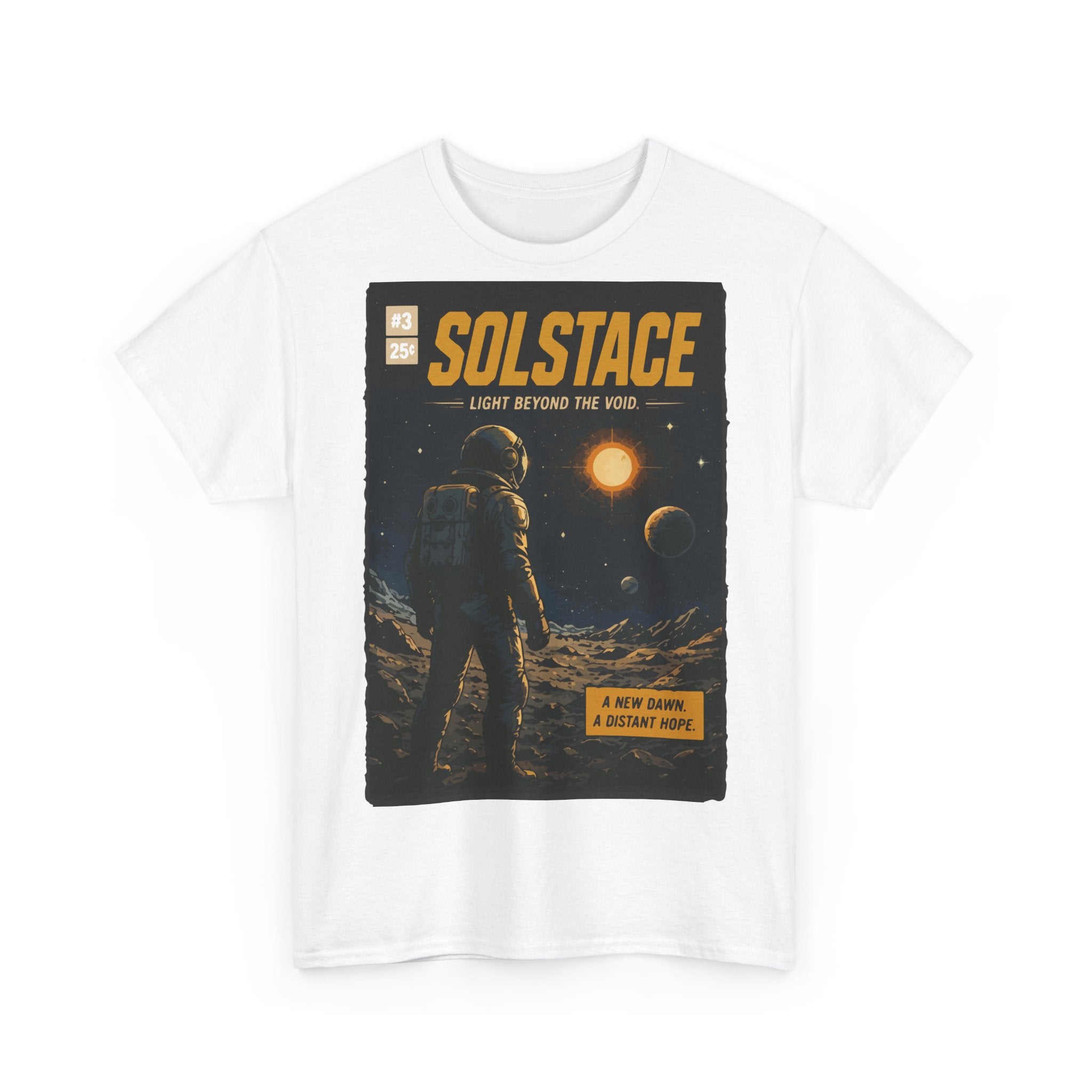 Solstice Space Tee — Astronaut Moon Poster Graphic T-Shirt