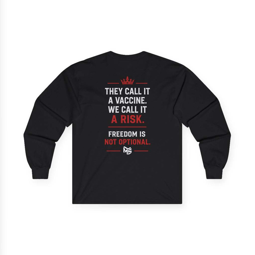 Anti-Vaccine Statement Long Sleeve Tee — "Just Say No to mRNA Jabs"