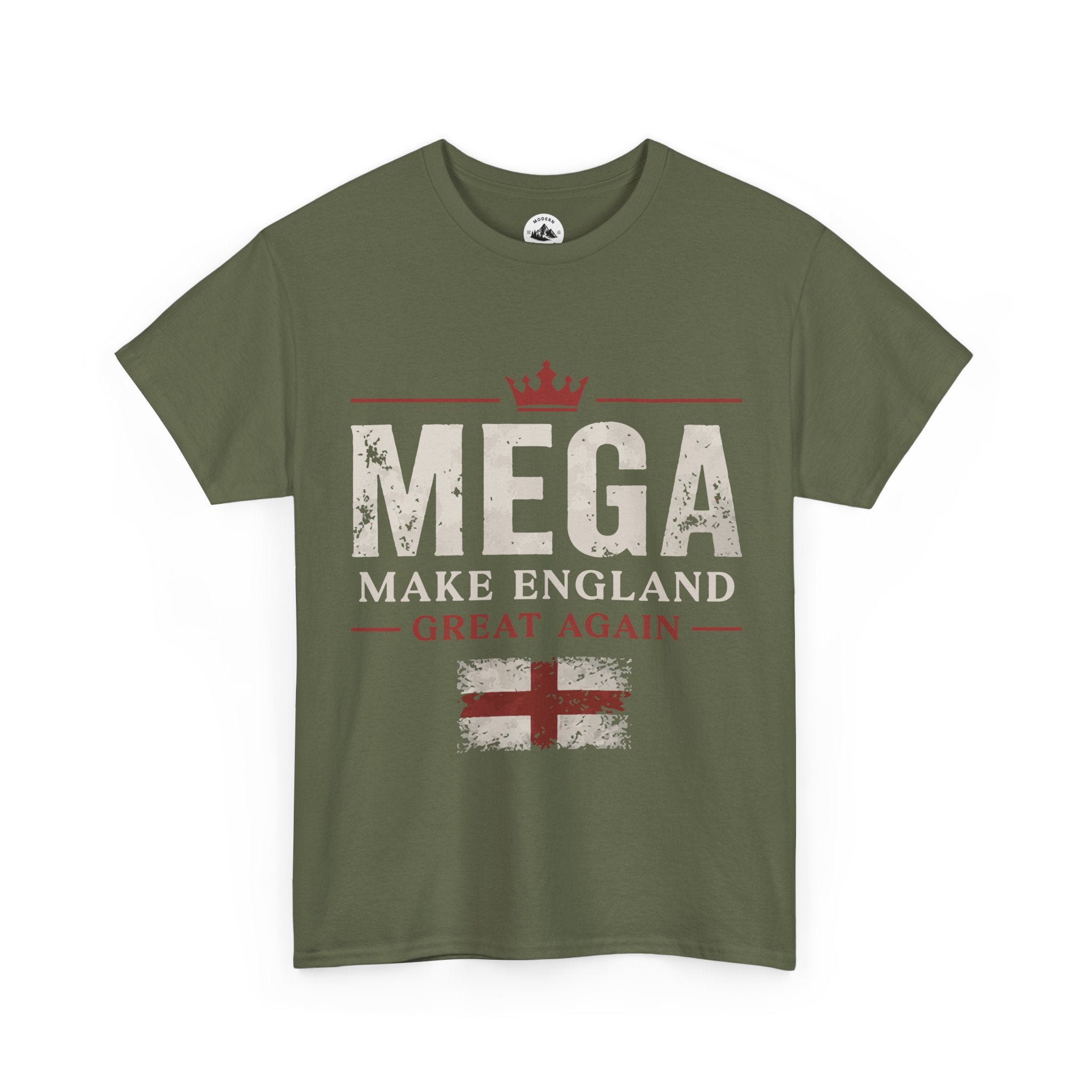 Mens MEGA Make England Great Again T‑Shirt — Union Jack Vintage Patriotic Tee