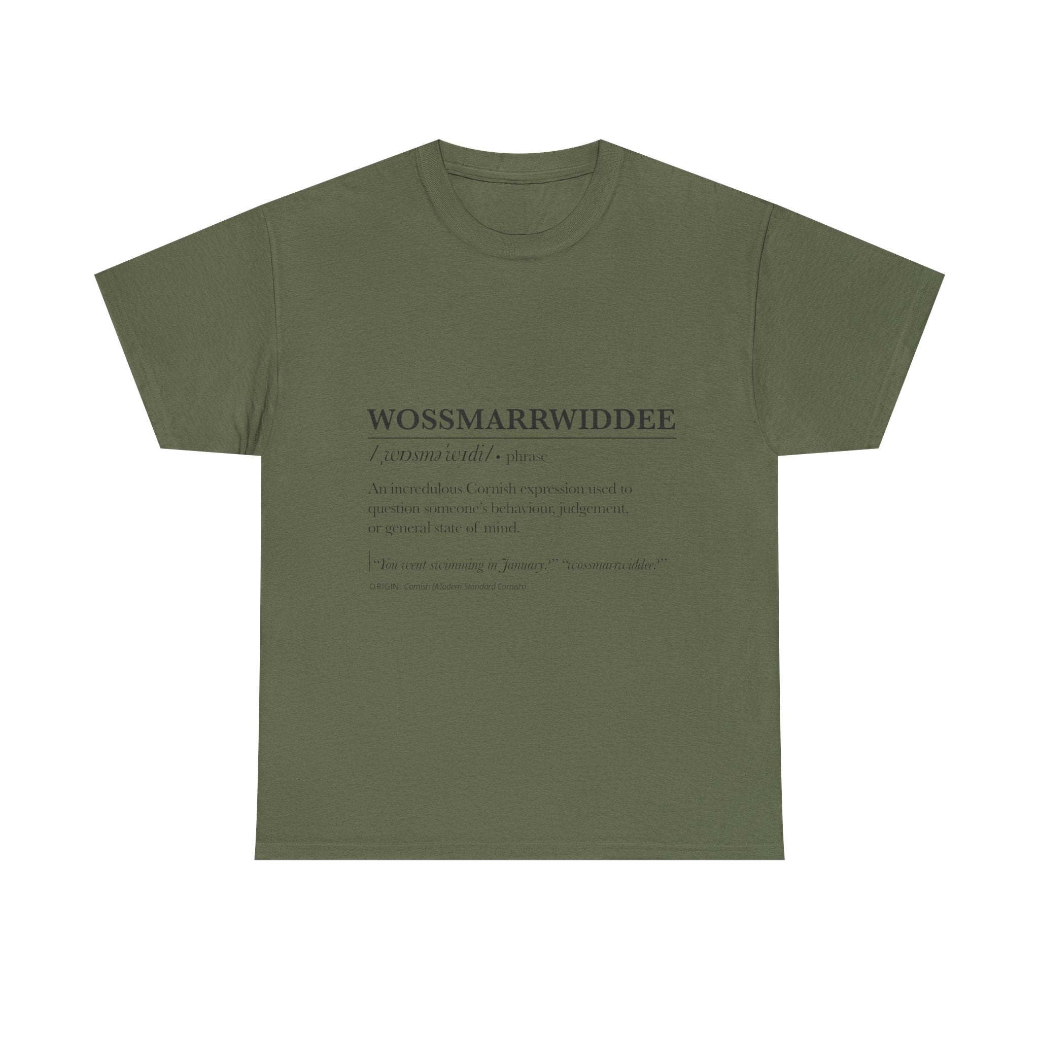 'Wossmarrwiddee / Teasy As An Adder' Cornish Dictionary Unisex Tee