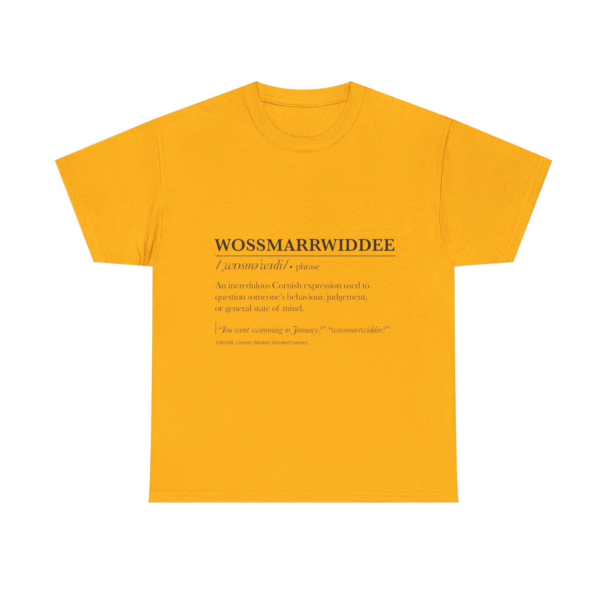 'Wossmarrwiddee / Teasy As An Adder' Cornish Dictionary Unisex Tee