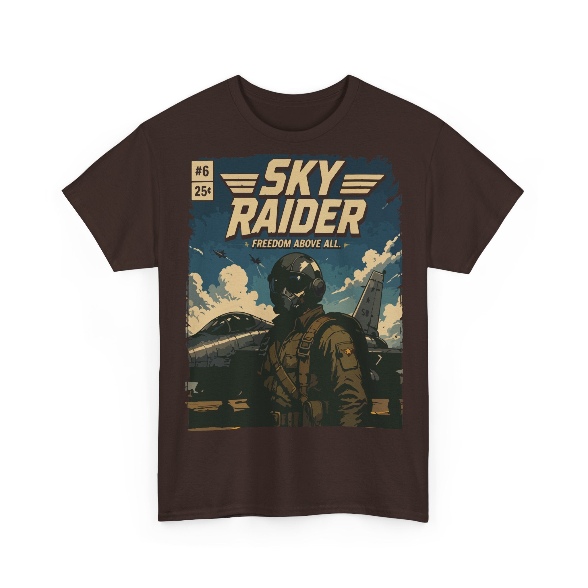 Sky Raider Pilot Graphic Tee — Vintage Aviation T-Shirt