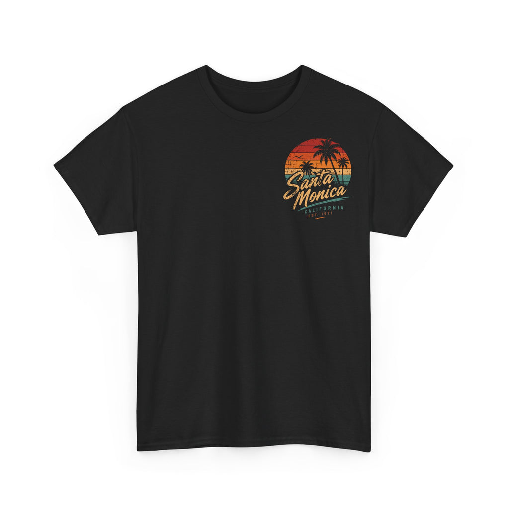 Santa Monica Boulevard Beach Cruiser Vintage Sunset Tee