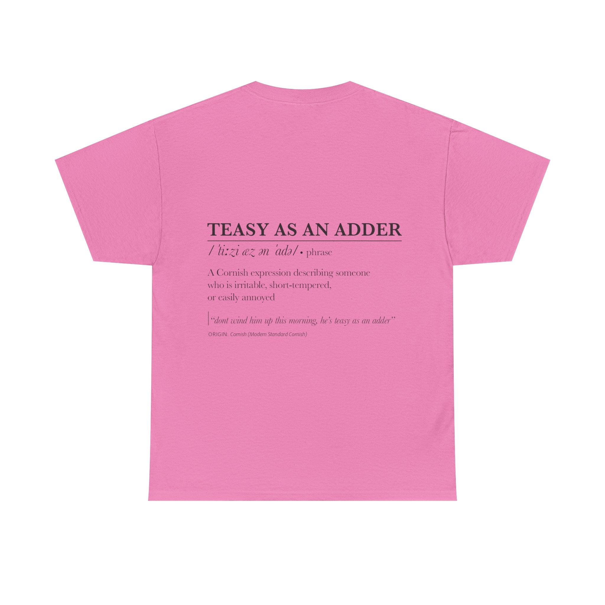 'Wossmarrwiddee / Teasy As An Adder' Cornish Dictionary Unisex Tee