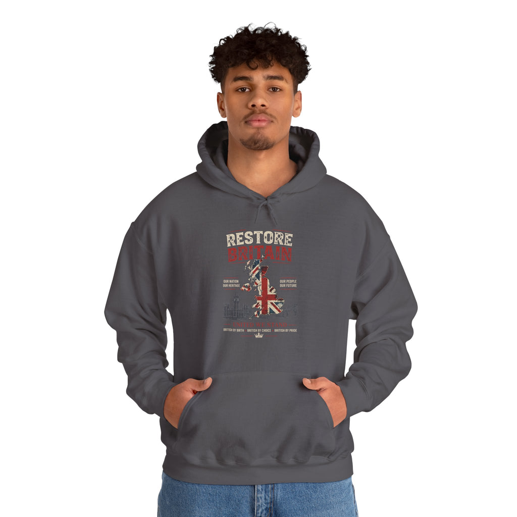 Restore Britain Hoodie — Union Jack Patriotic Graphic Hoodie