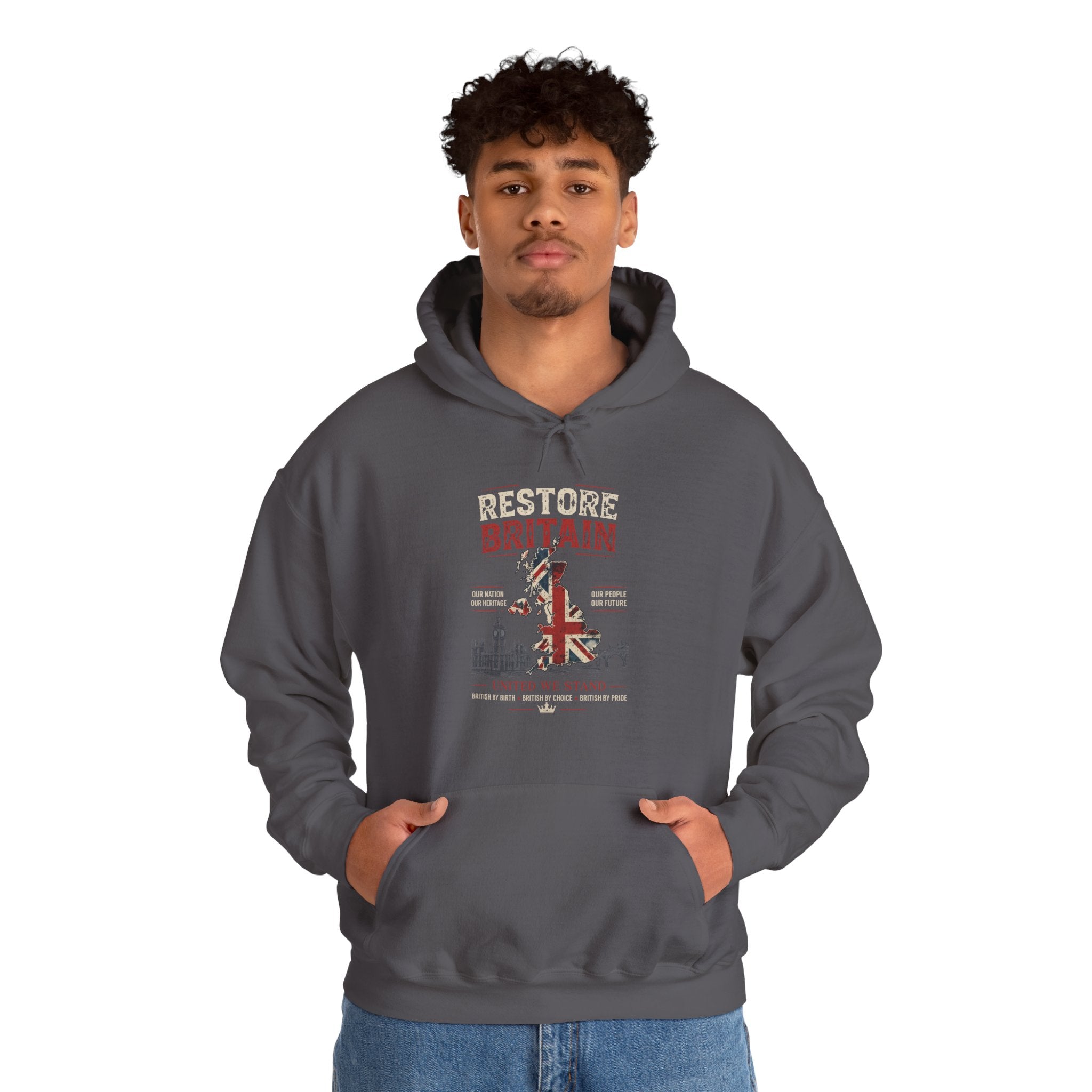 Restore Britain Hoodie — Union Jack Patriotic Graphic Hoodie