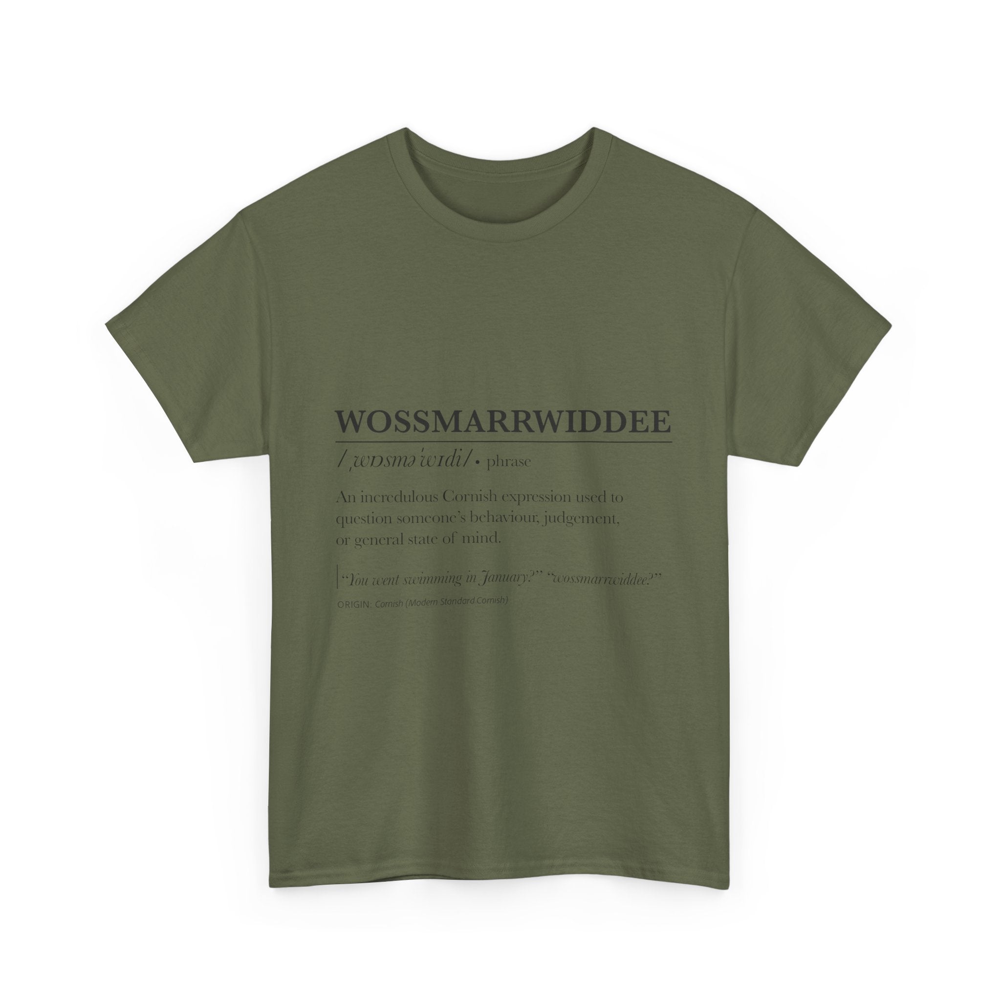 'Wossmarrwiddee / Teasy As An Adder' Cornish Dictionary Unisex Tee