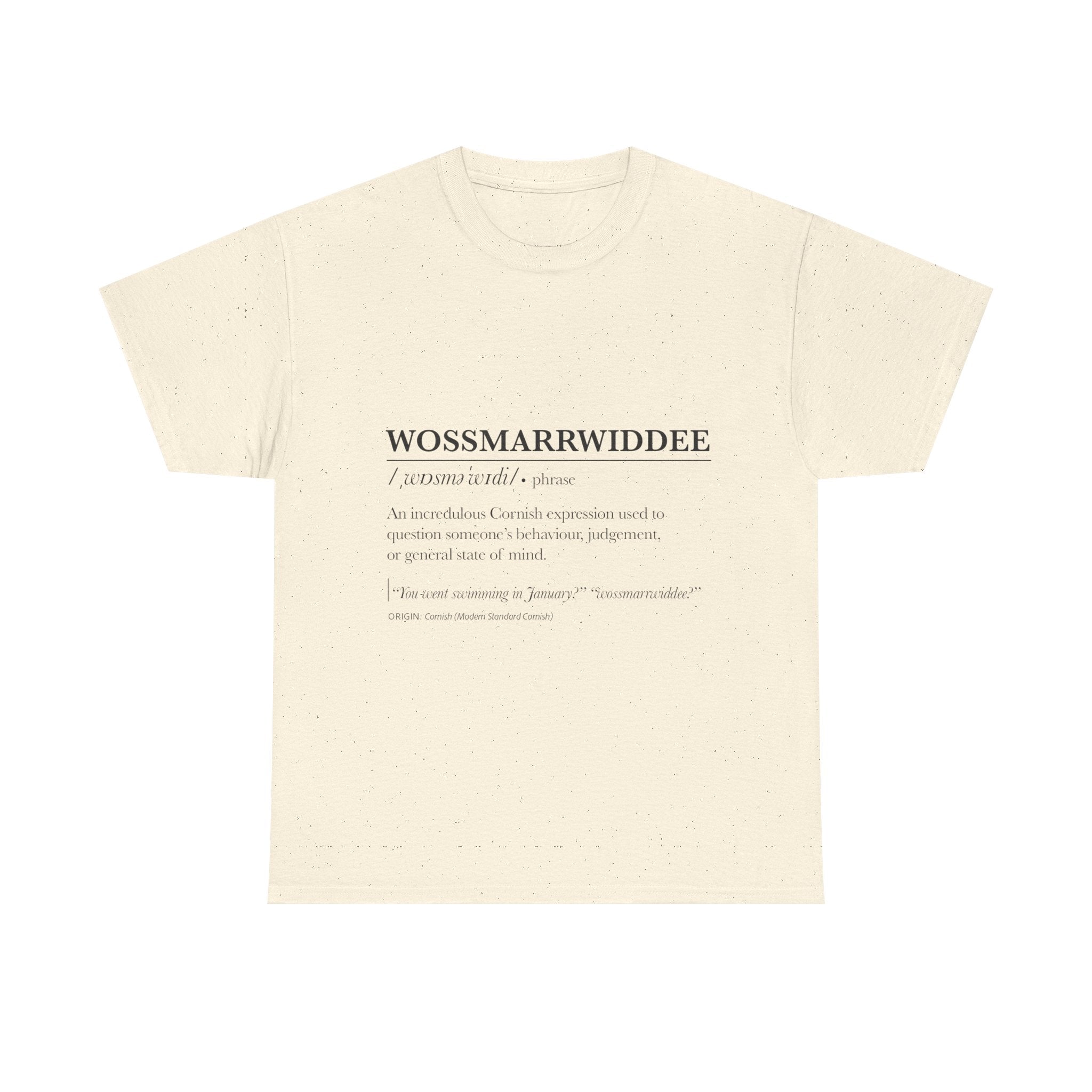 'Wossmarrwiddee / Teasy As An Adder' Cornish Dictionary Unisex Tee