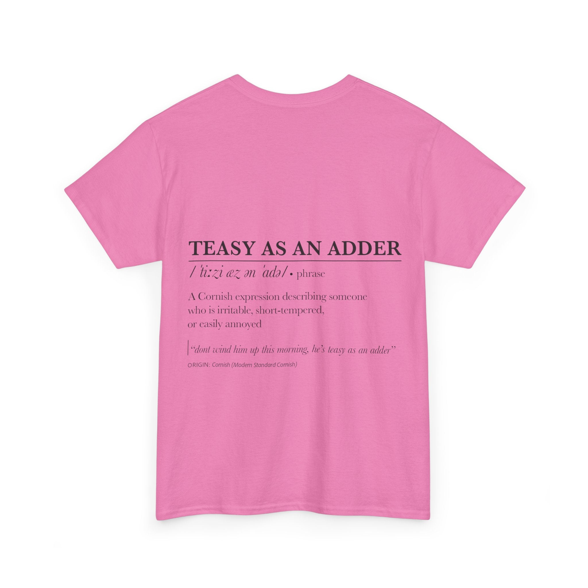 'Wossmarrwiddee / Teasy As An Adder' Cornish Dictionary Unisex Tee