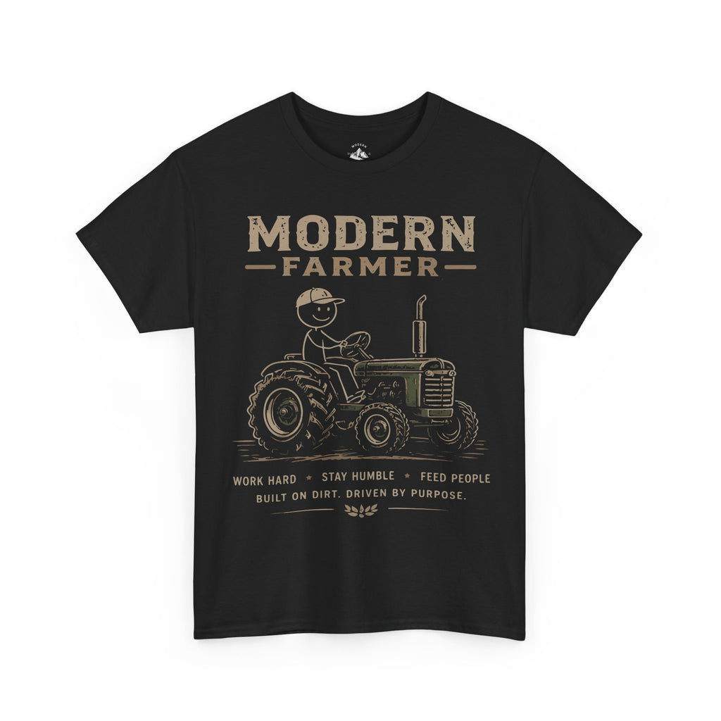 Modern Farmer Tractor v2 T‑Shirt – Vintage Farm Life Tee