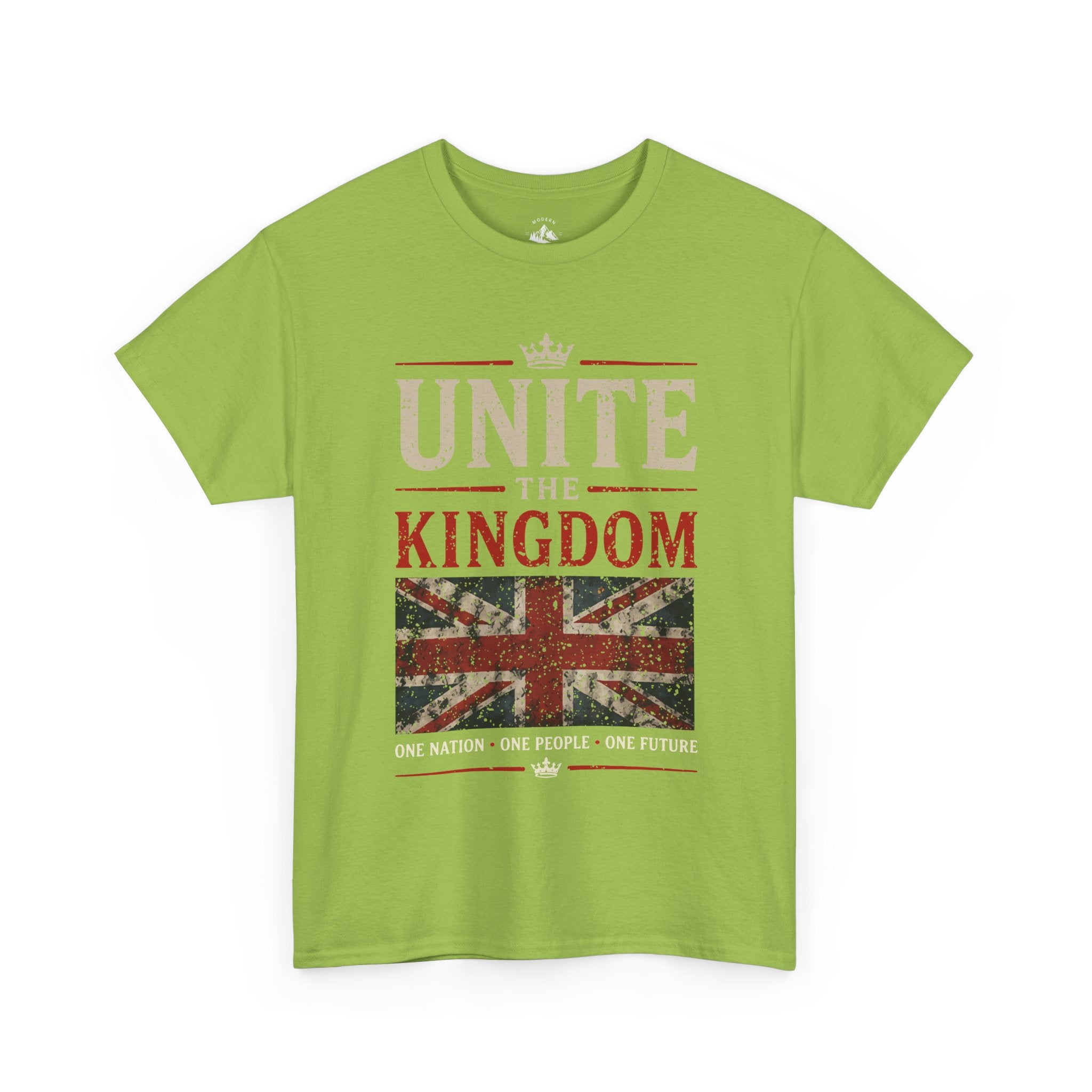 Womans Unite the Kingdom T-Shirt — Vintage Union Jack & Crest Tee ("Together We Stand, Divided We Fall")