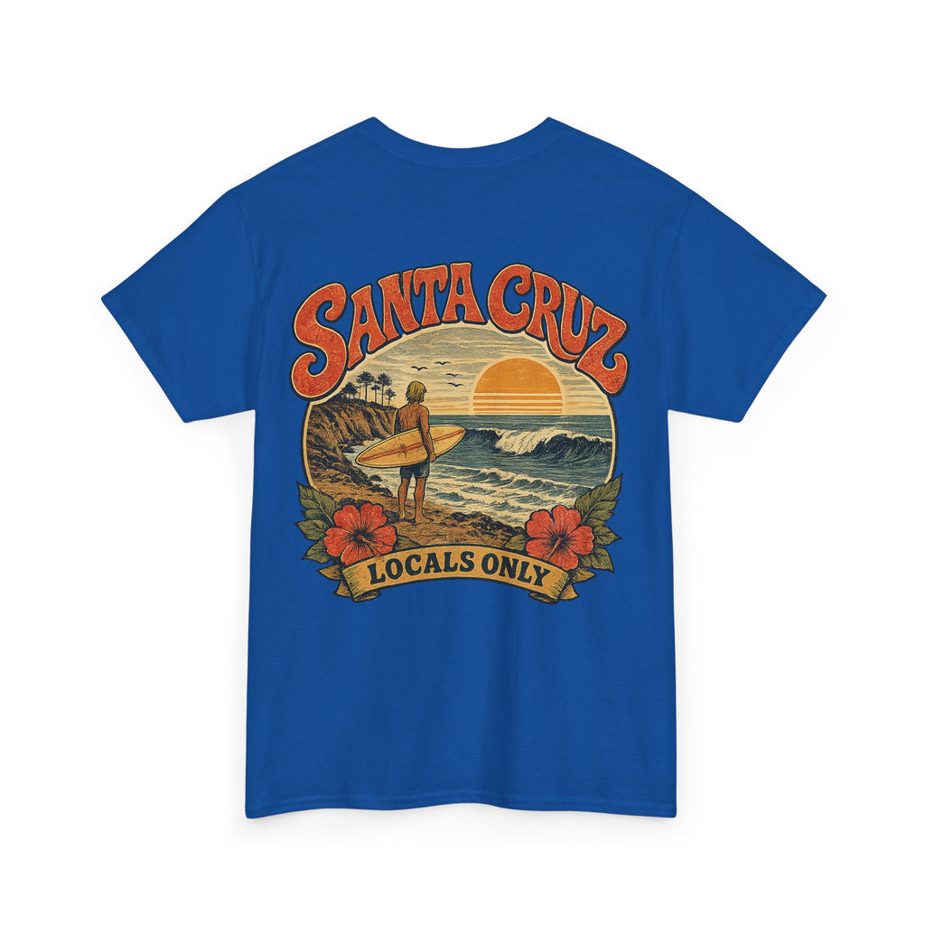 Santa Cruz Surf Tee – "Locals Only" Vintage Sunset T‑Shirt