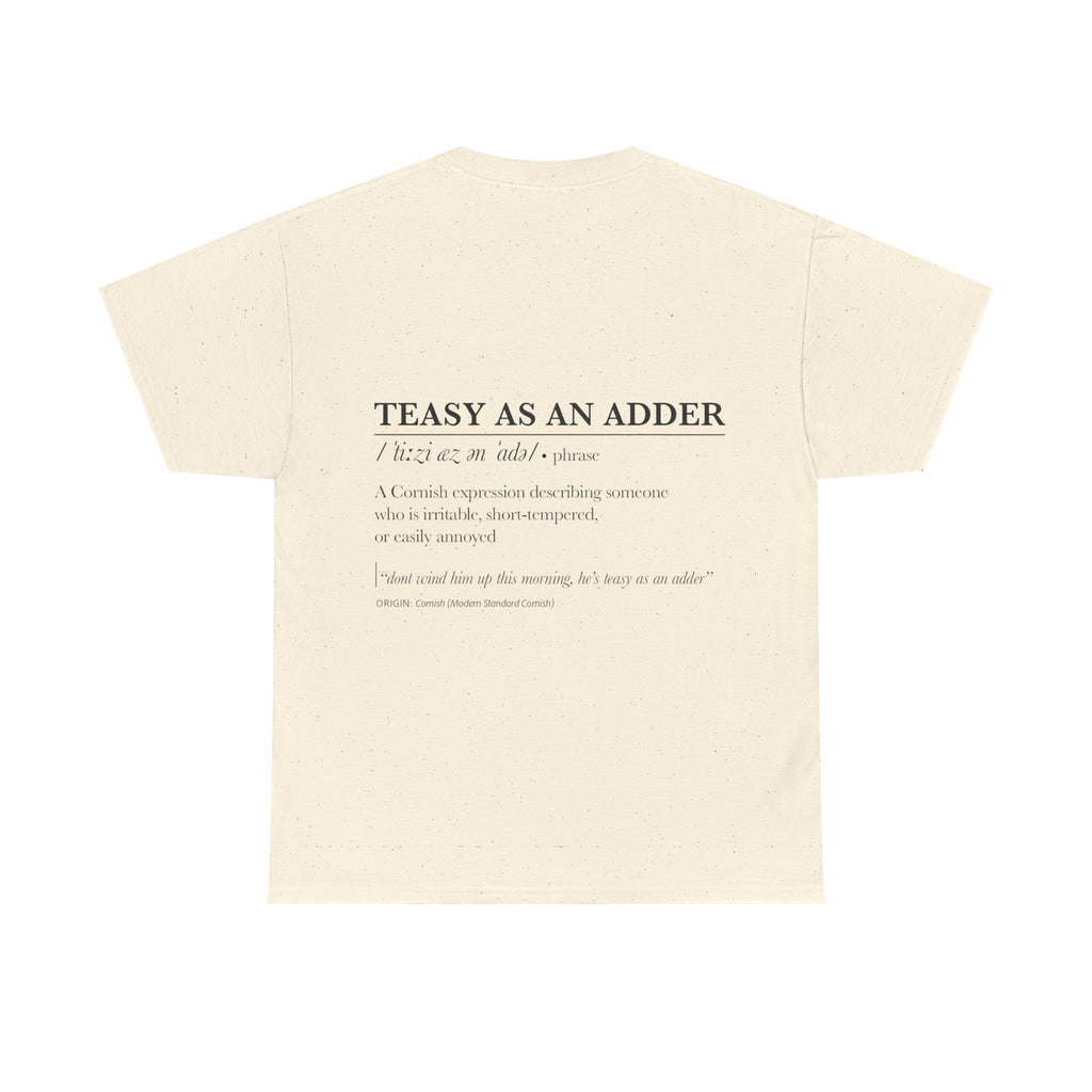 'Wossmarrwiddee / Teasy As An Adder' Cornish Dictionary Unisex Tee