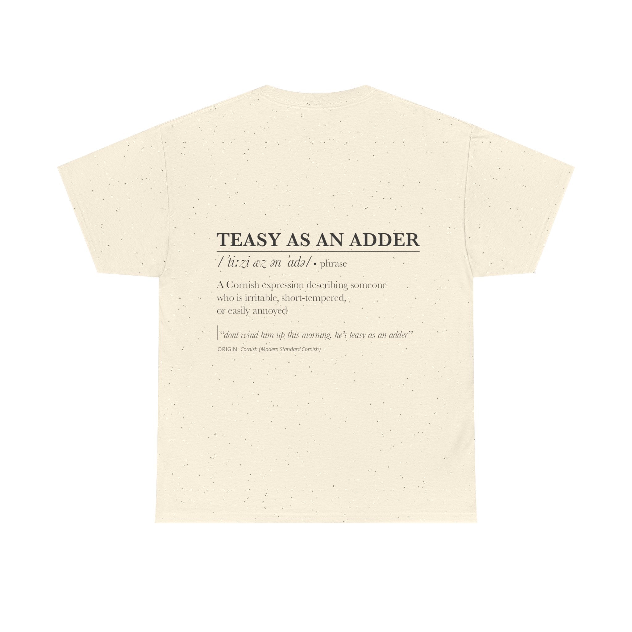 'Wossmarrwiddee / Teasy As An Adder' Cornish Dictionary Unisex Tee