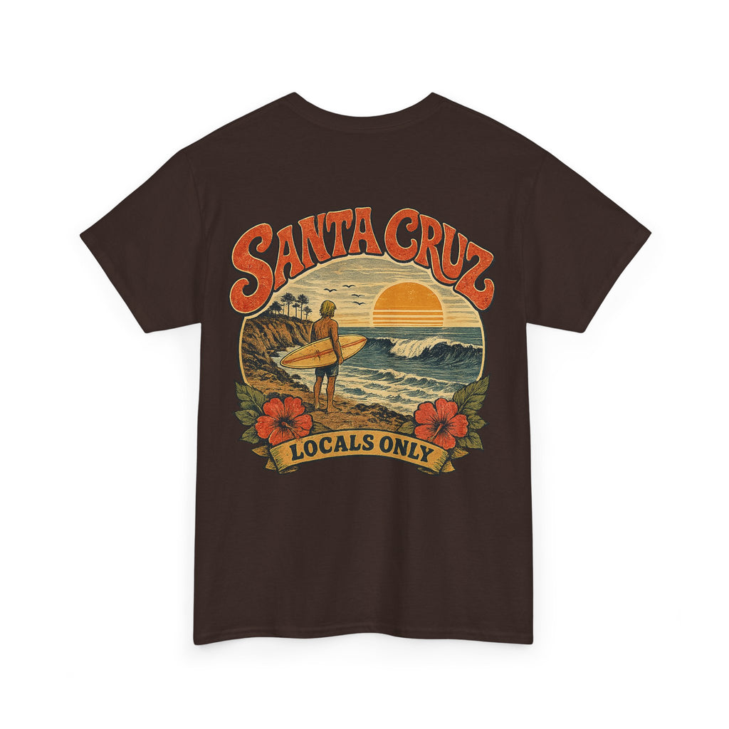 Santa Cruz Surf Tee – "Locals Only" Vintage Sunset T‑Shirt