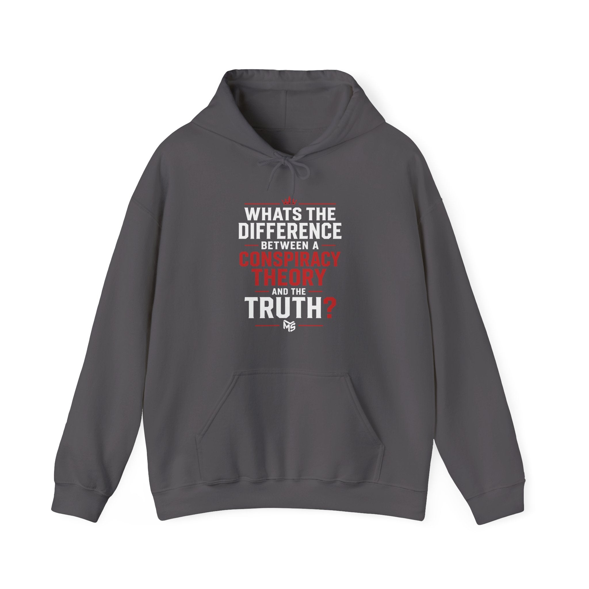Conspiracy vs Truth Hoodie – Front Quote & “6 Months.” Back Graphic