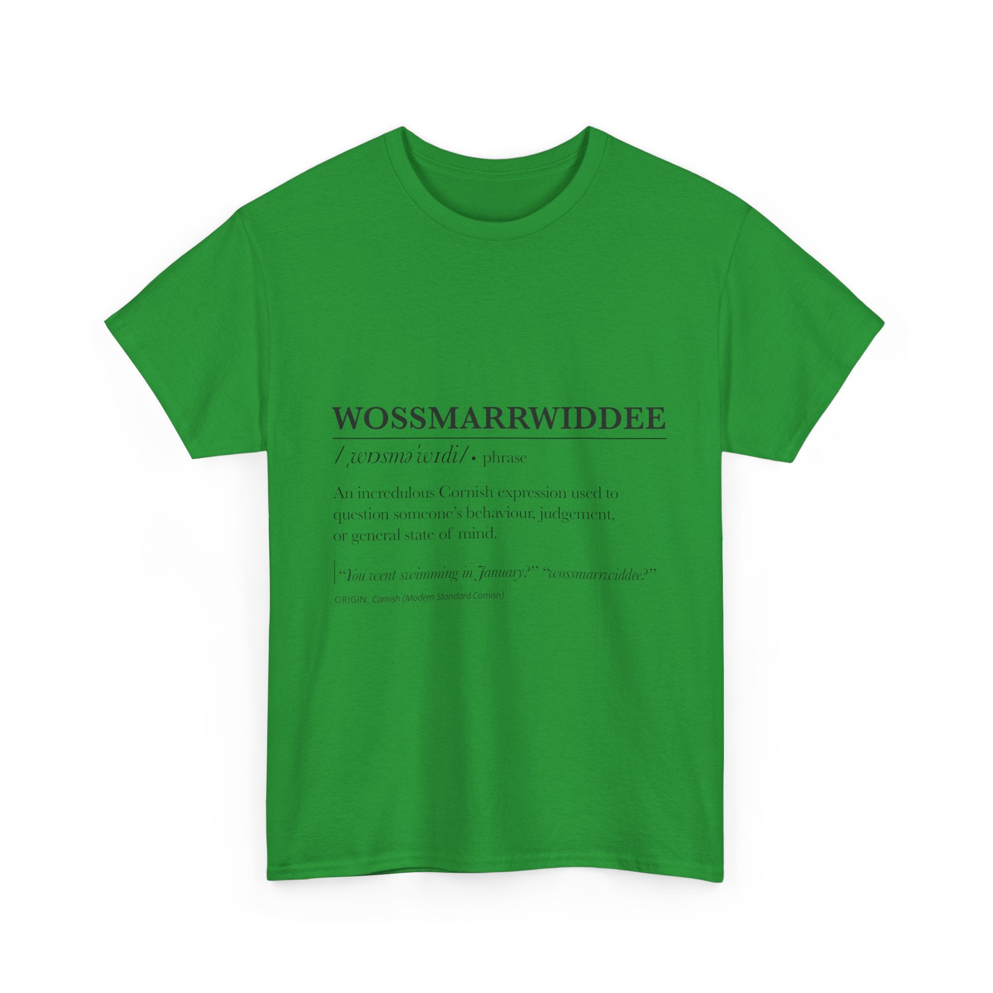 'Wossmarrwiddee / Teasy As An Adder' Cornish Dictionary Unisex Tee
