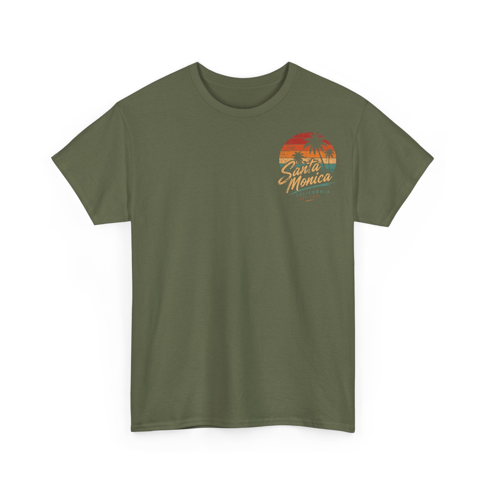 Santa Monica Boulevard Vintage Beach Cruiser Tee — Sunset California Surf Shirt