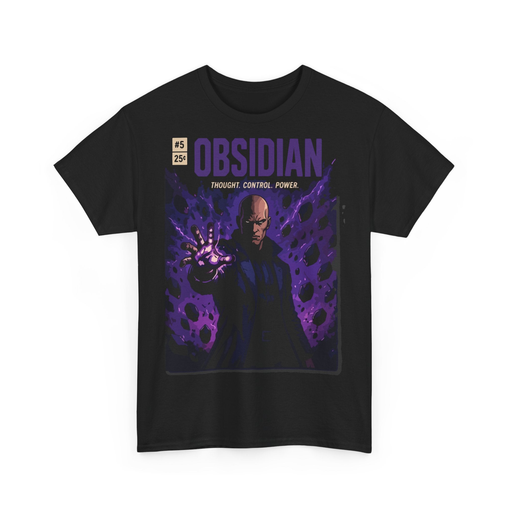 Obsidian Graphic Tee — Dark Magic Character Shirt