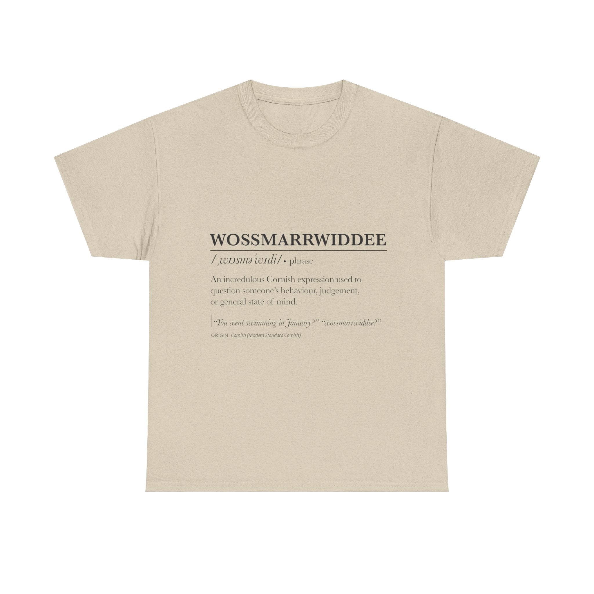 'Wossmarrwiddee / Teasy As An Adder' Cornish Dictionary Unisex Tee