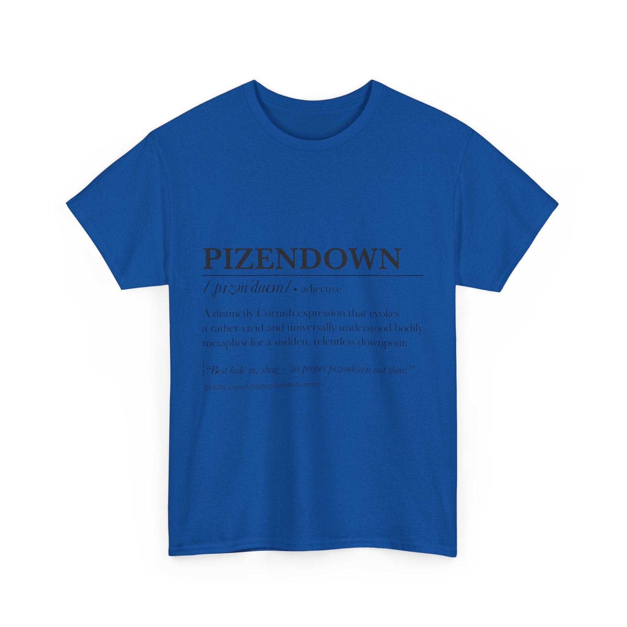'Pizendown' & 'Dearovim' Unisex Cornish Dictionary Tee
