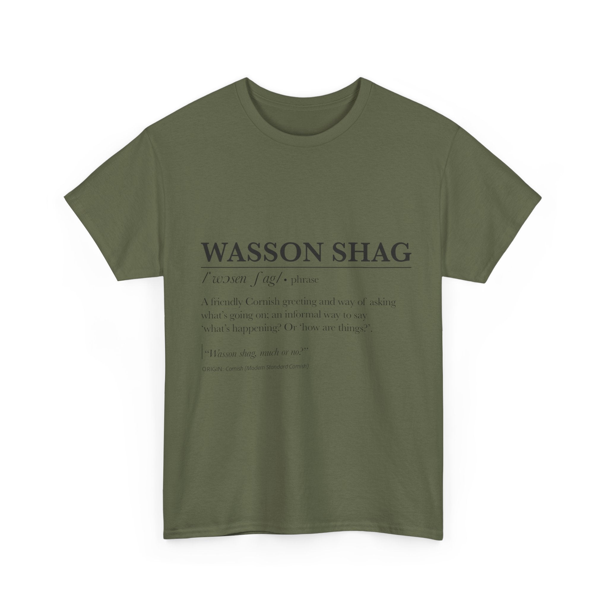 T-Shirt — 'Wasson Shag' Cornish Dictionary Unisex Tee